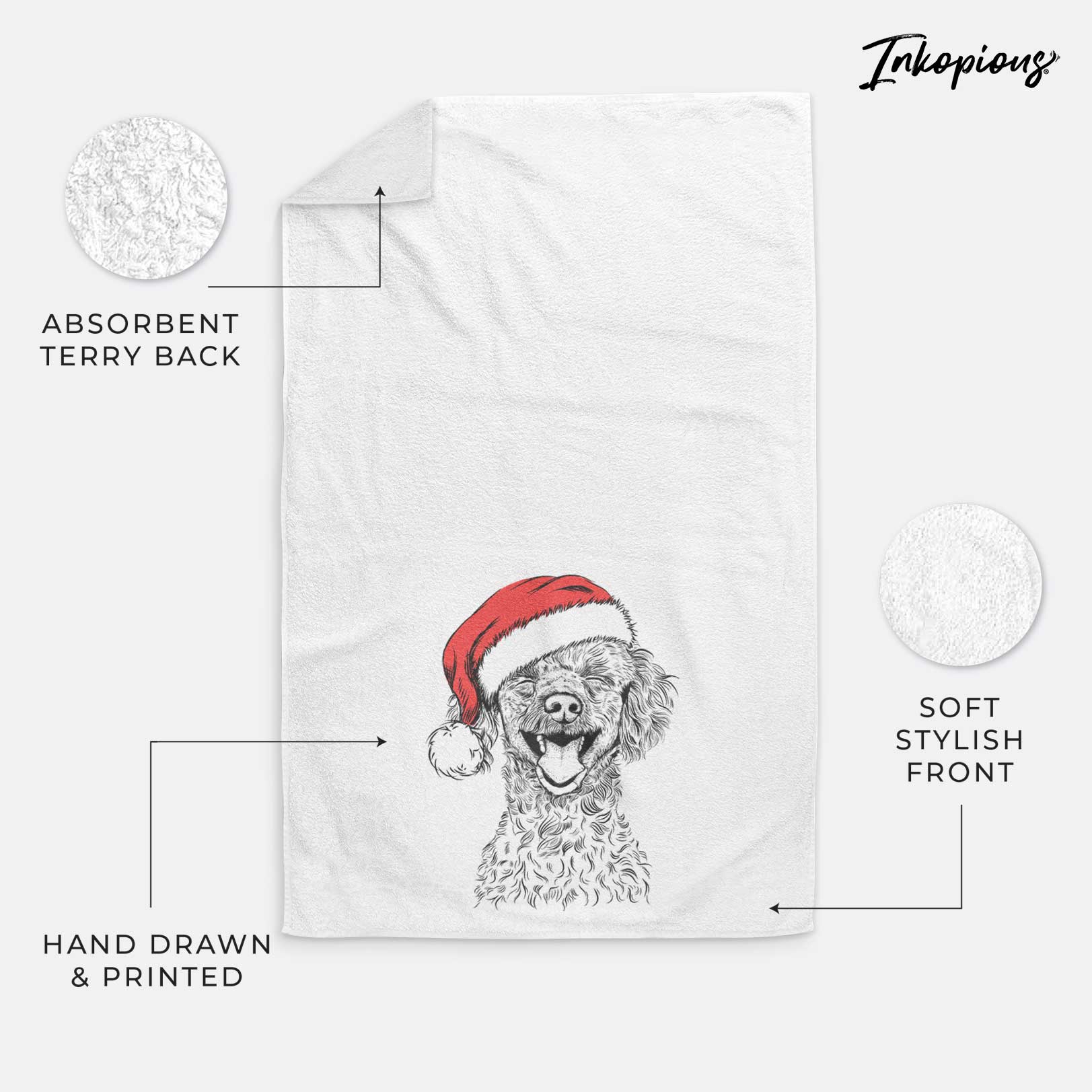 Rusty the Toy Poodle Decorative Hand Towel