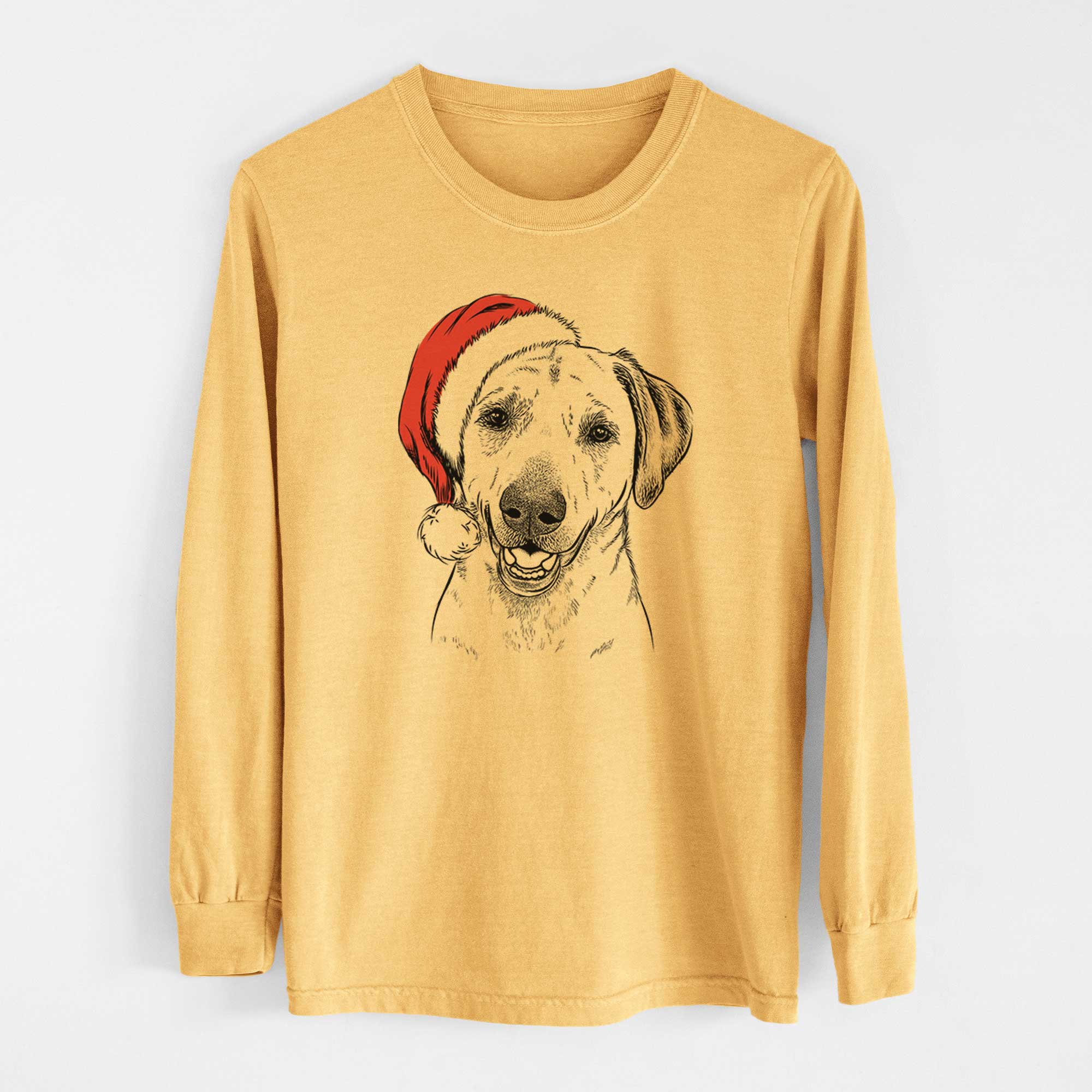 Santa Rusty the Labrador Retriever - Heavyweight 100% Cotton Long Sleeve