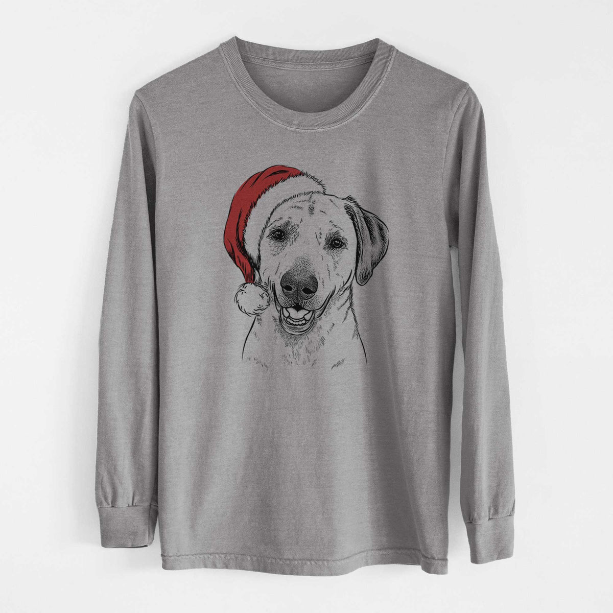 Santa Rusty the Labrador Retriever - Heavyweight 100% Cotton Long Sleeve