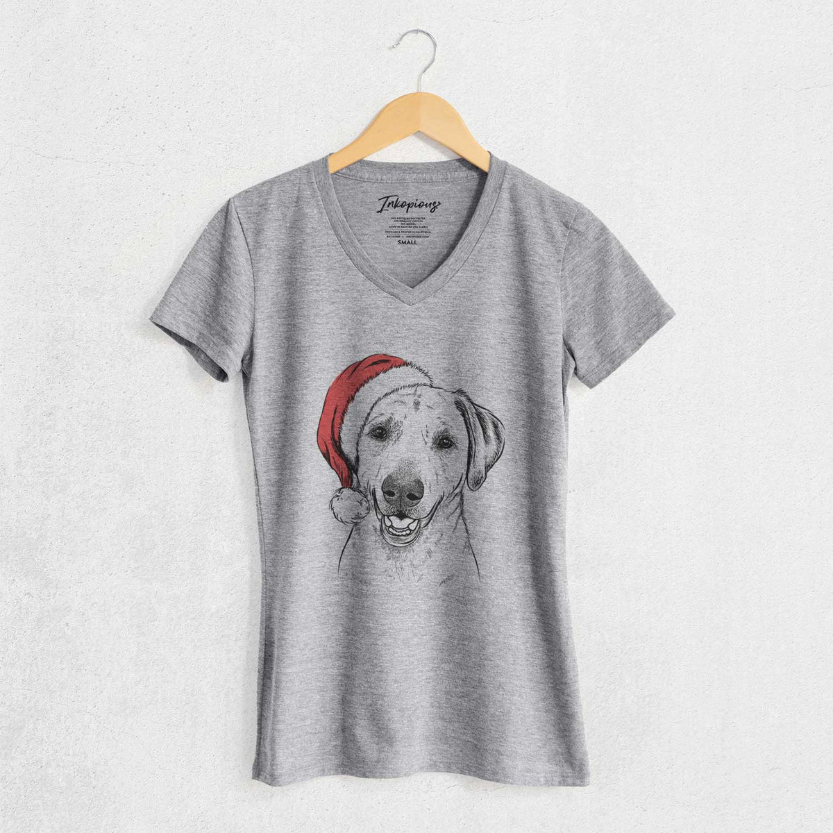 Santa Rusty the Labrador Retriever - Women's V-neck Shirt