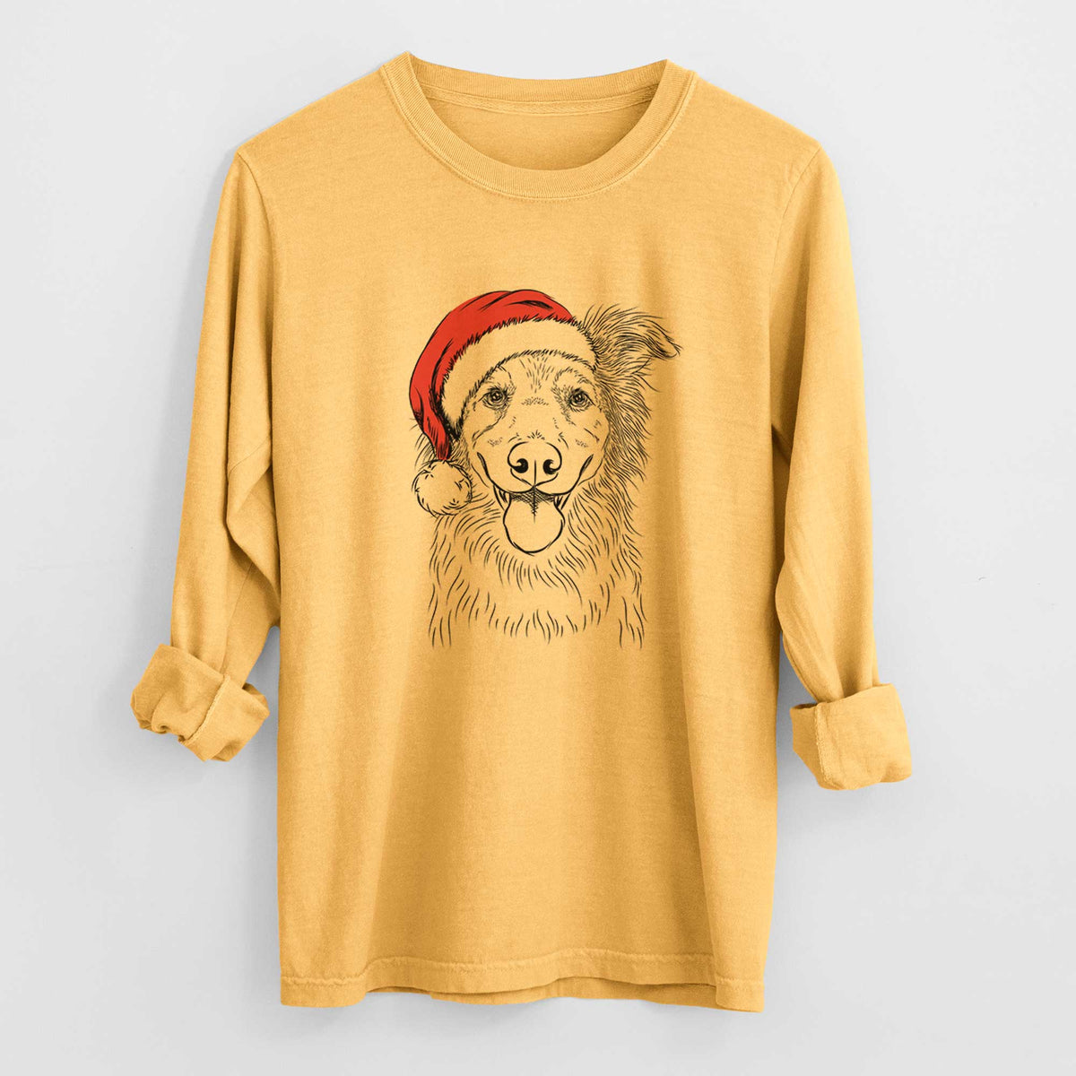 Santa Ruxtin the Mixed Breed - Heavyweight 100% Cotton Long Sleeve