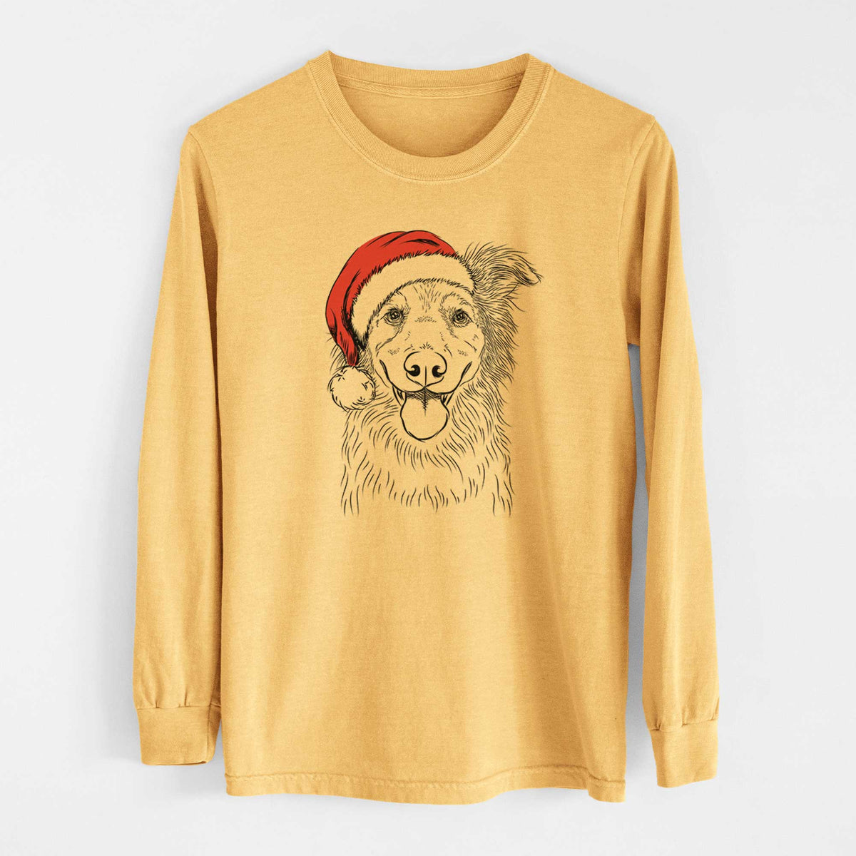 Santa Ruxtin the Mixed Breed - Heavyweight 100% Cotton Long Sleeve