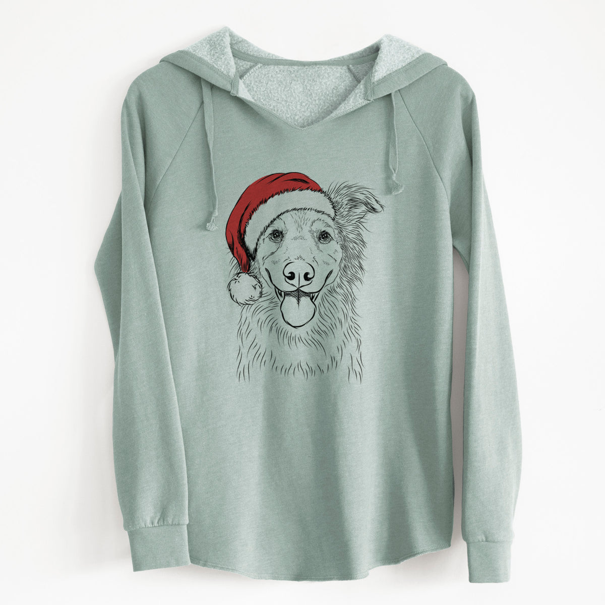 Santa Ruxtin the Mixed Breed - Cali Wave Hooded Sweatshirt