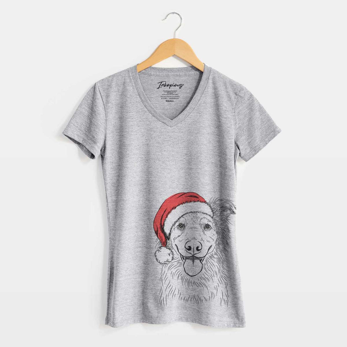 Santa Ruxtin the Mixed Breed - Women's V-neck Shirt