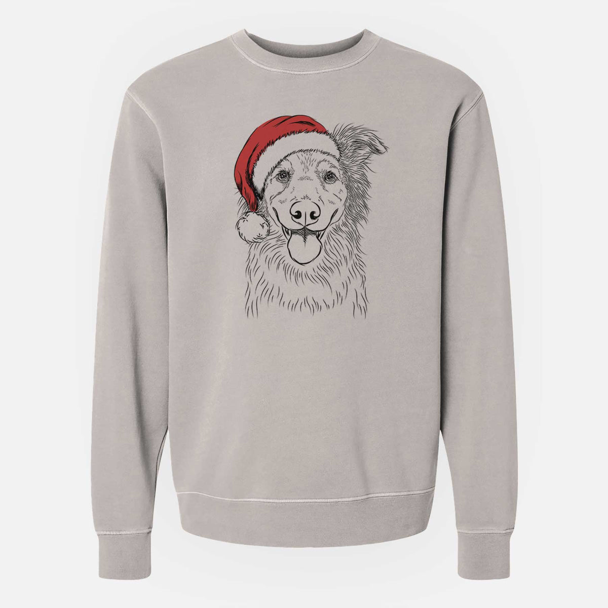 Santa Ruxtin the Mixed Breed - Unisex Pigment Dyed Crew Sweatshirt