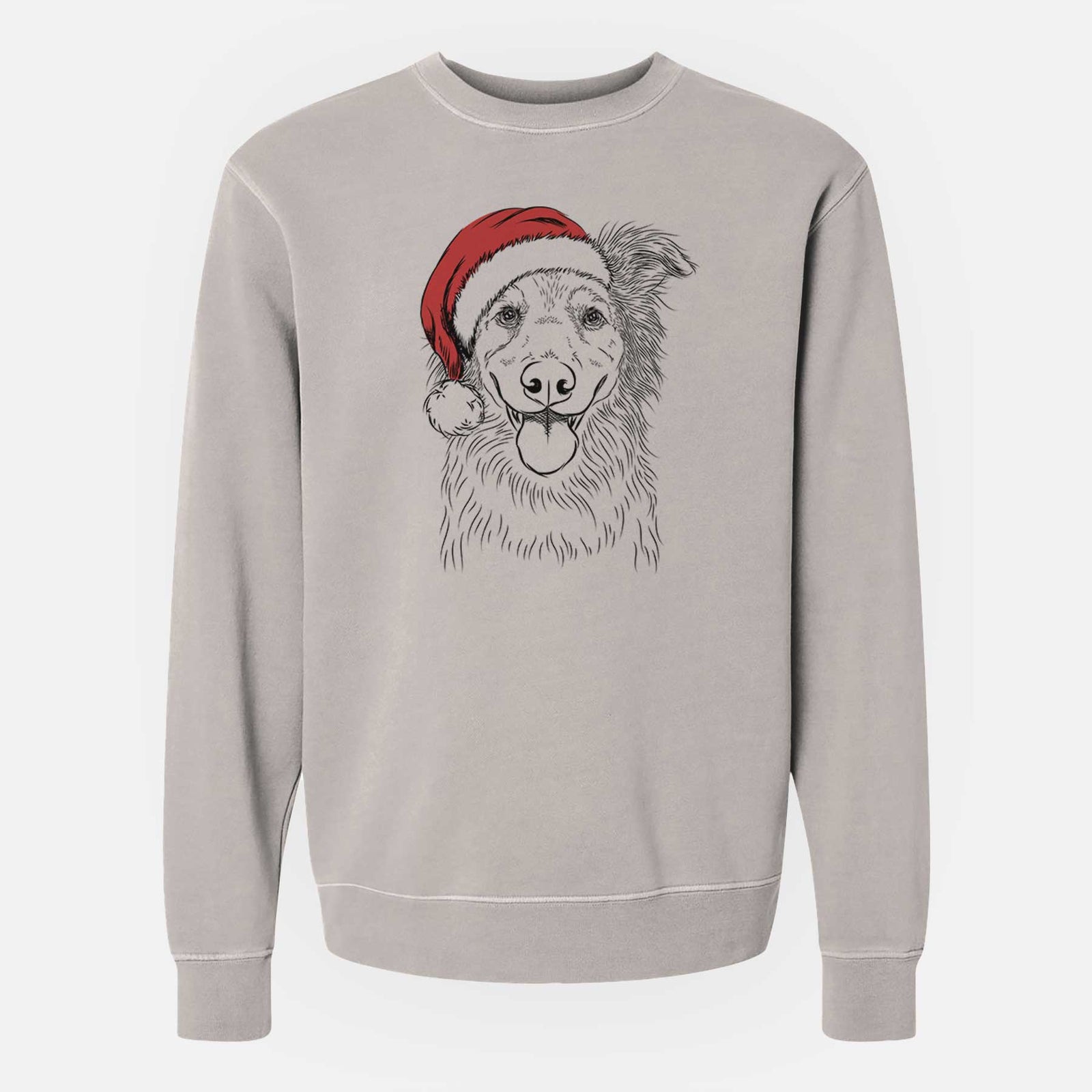 Santa Ruxtin the Mixed Breed - Unisex Pigment Dyed Crew Sweatshirt