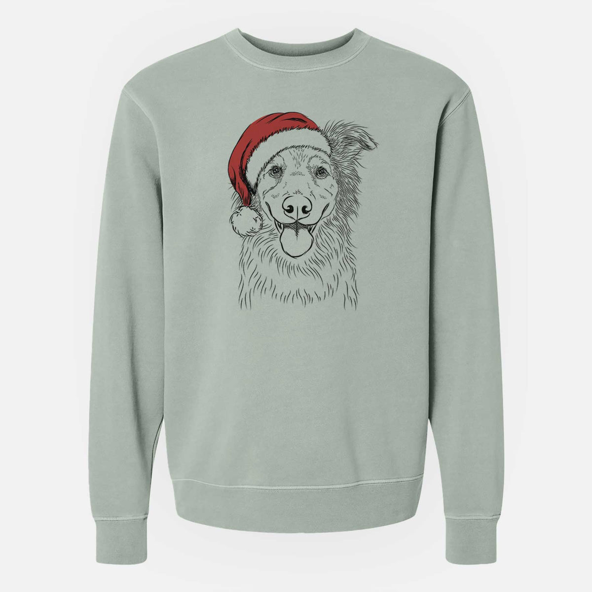 Santa Ruxtin the Mixed Breed - Unisex Pigment Dyed Crew Sweatshirt