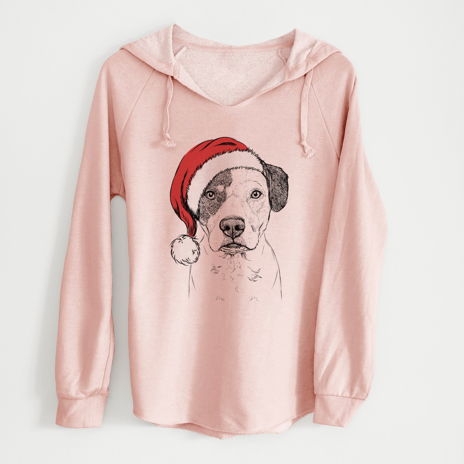 Santa Ryleigh the Beagle Pitbull Mix - Cali Wave Hooded Sweatshirt