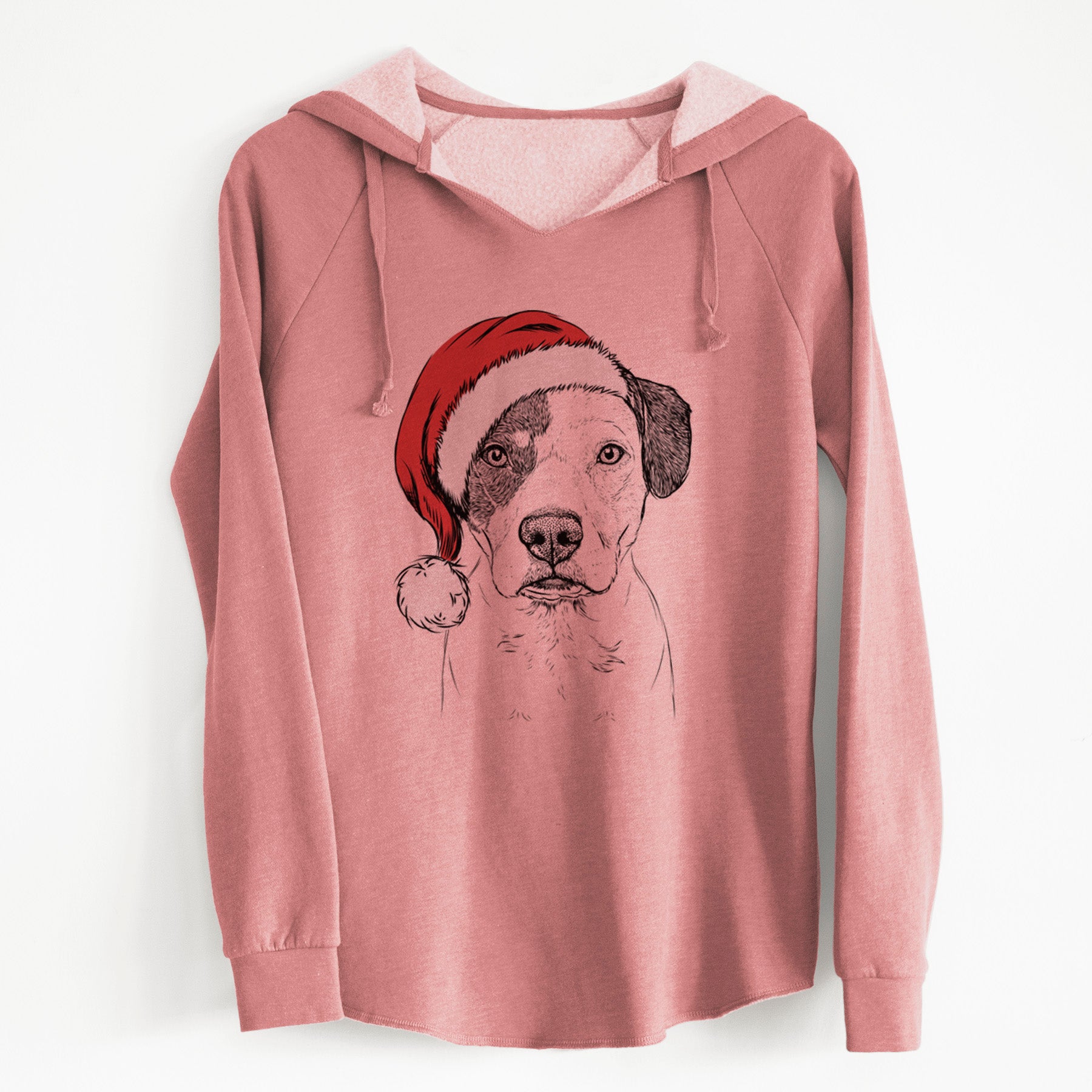 Santa Ryleigh the Beagle Pitbull Mix - Cali Wave Hooded Sweatshirt