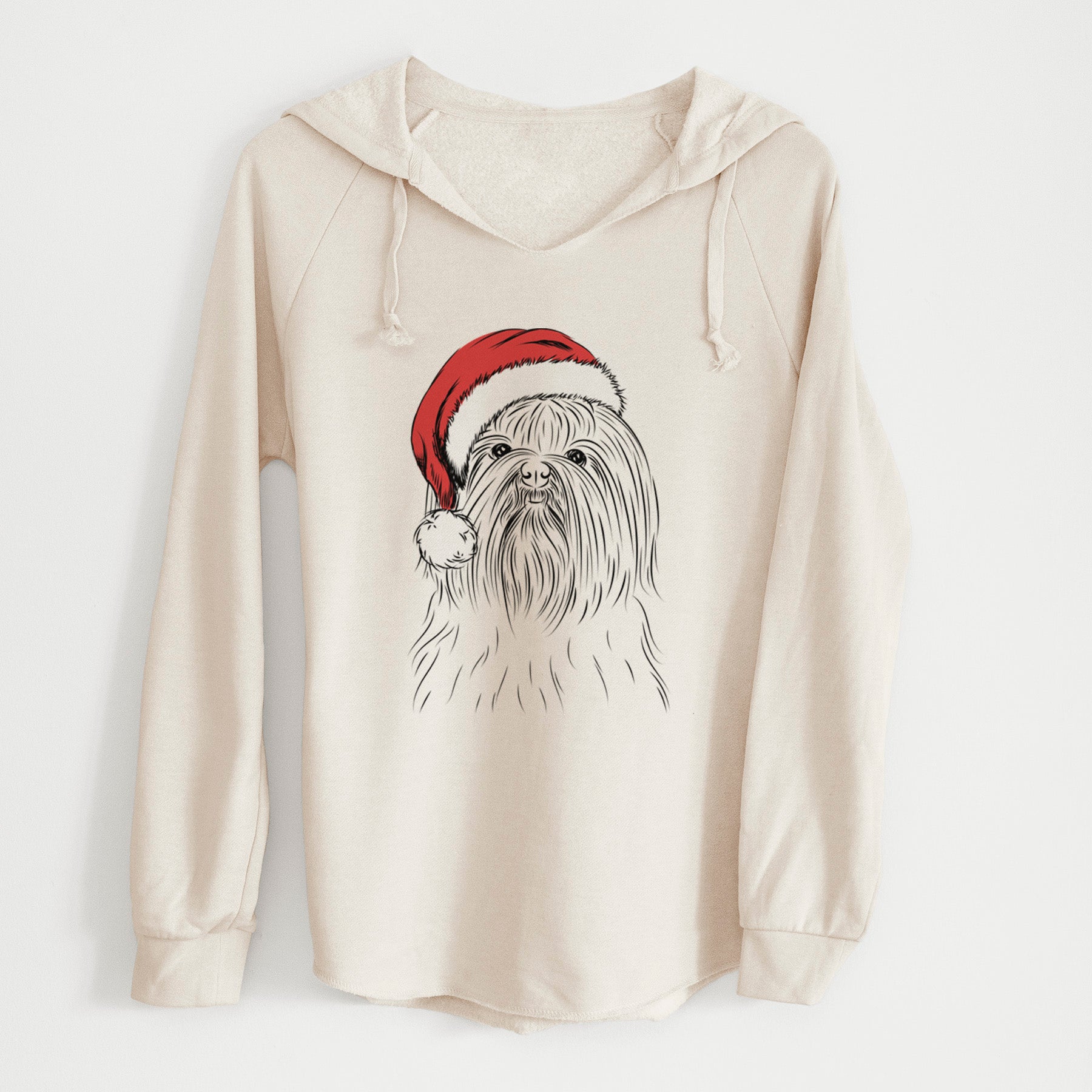 Santa Sabine the Shih Tzu - Cali Wave Hooded Sweatshirt