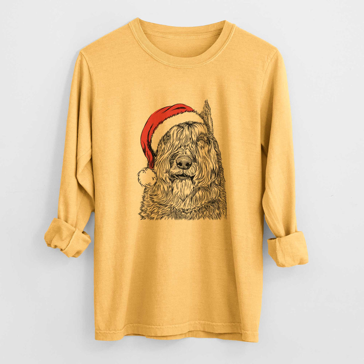 Santa Sabre the Bouvier Des Flandres - Heavyweight 100% Cotton Long Sleeve