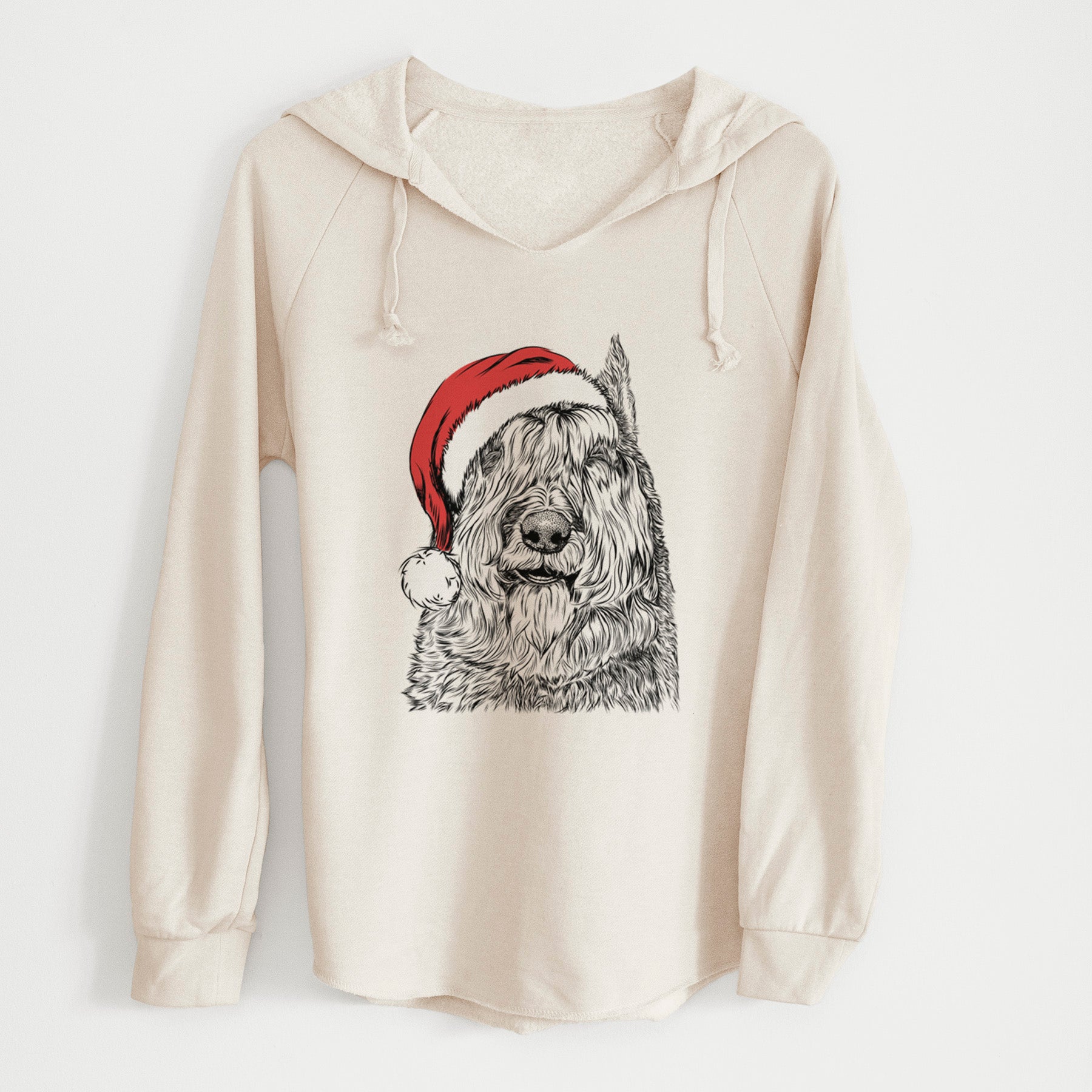 Santa Sabre the Bouvier Des Flandres - Cali Wave Hooded Sweatshirt