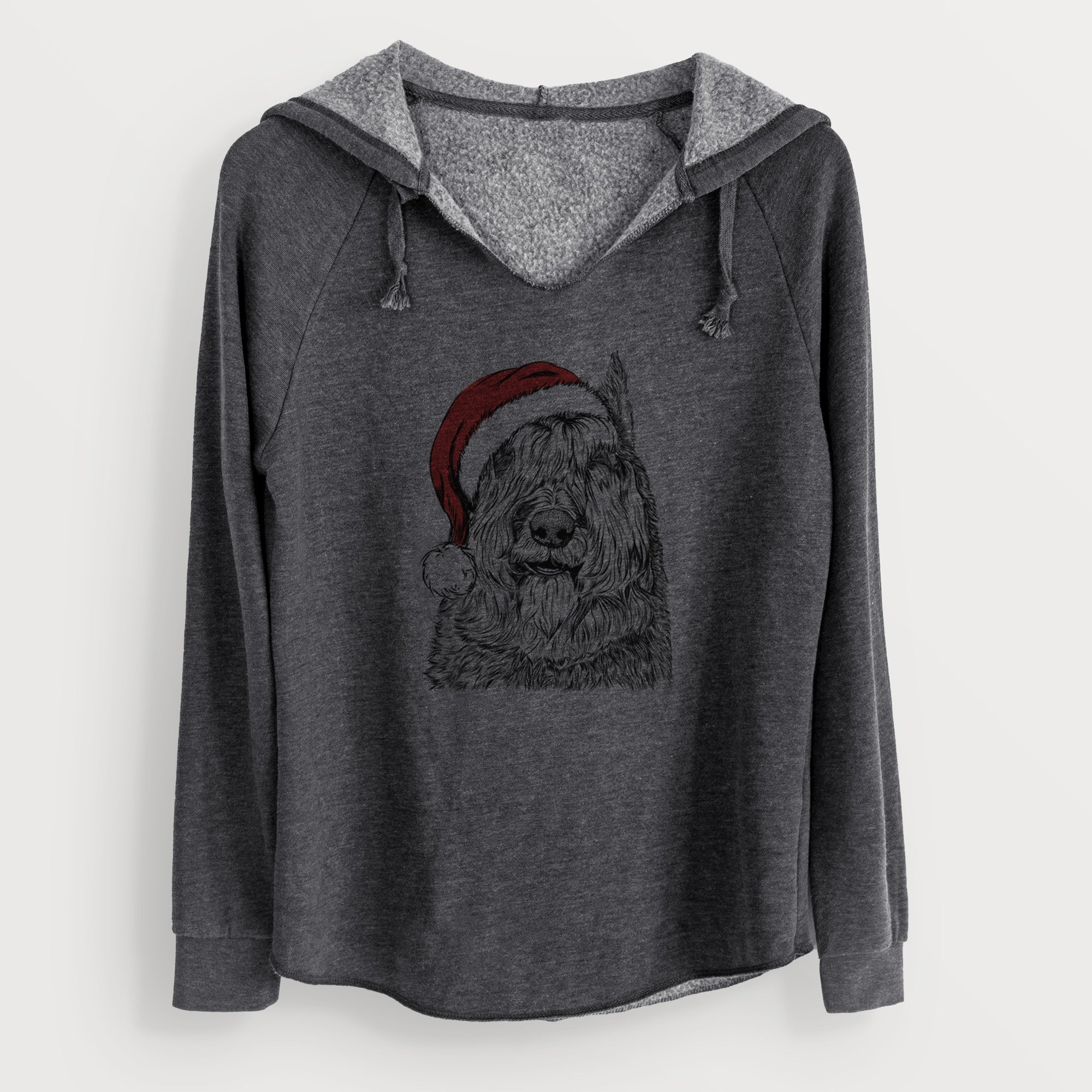 Santa Sabre the Bouvier Des Flandres - Cali Wave Hooded Sweatshirt