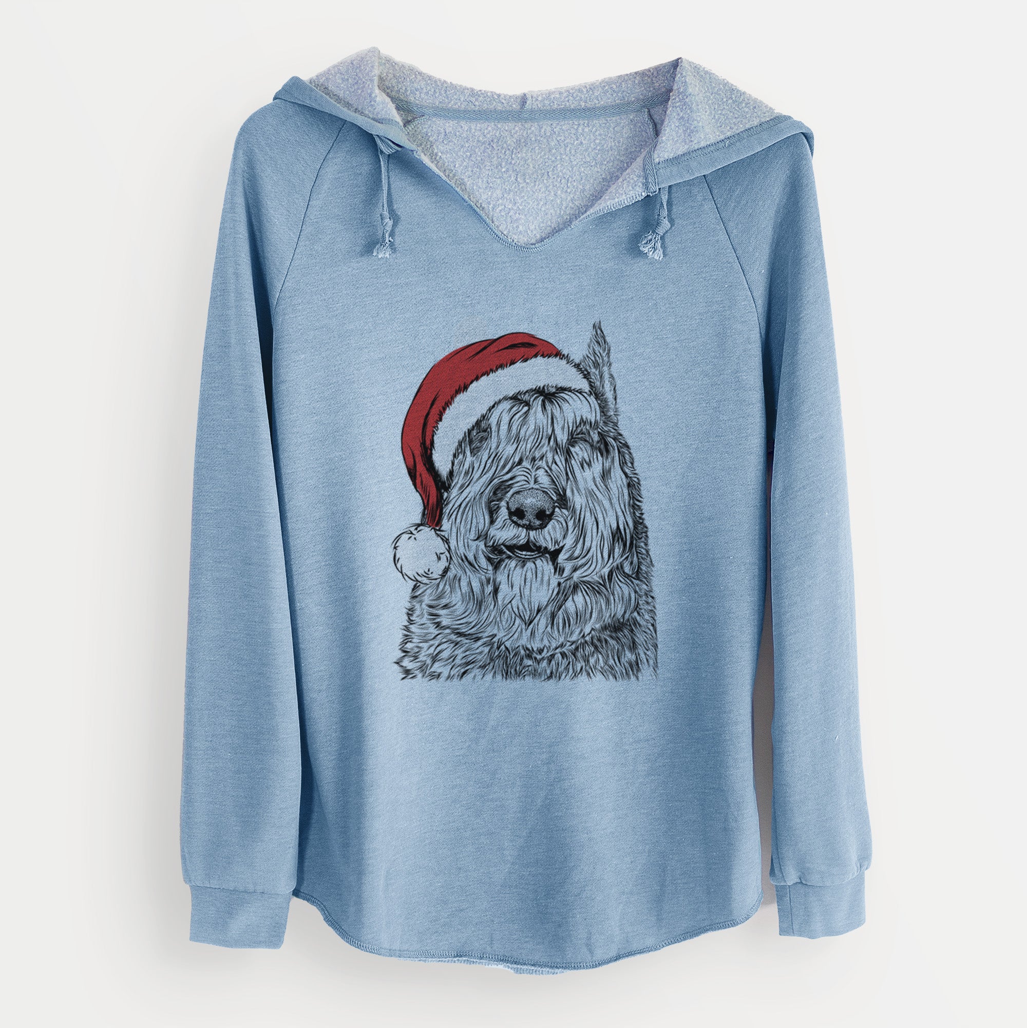 Santa Sabre the Bouvier Des Flandres - Cali Wave Hooded Sweatshirt