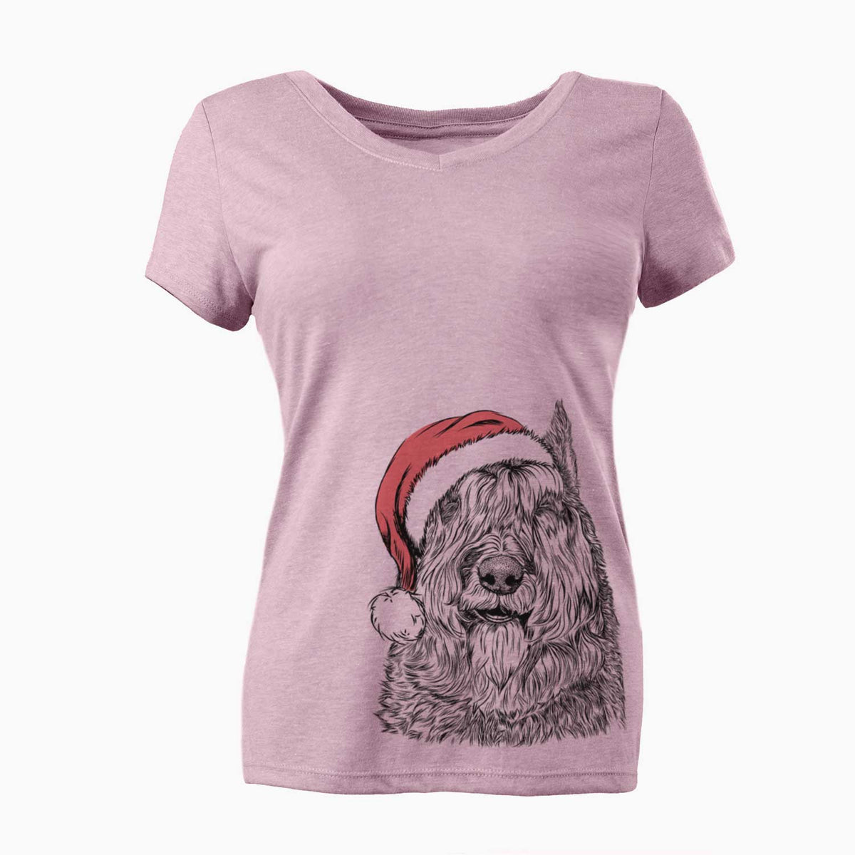 Santa Sabre the Bouvier Des Flandres - Women's V-neck Shirt