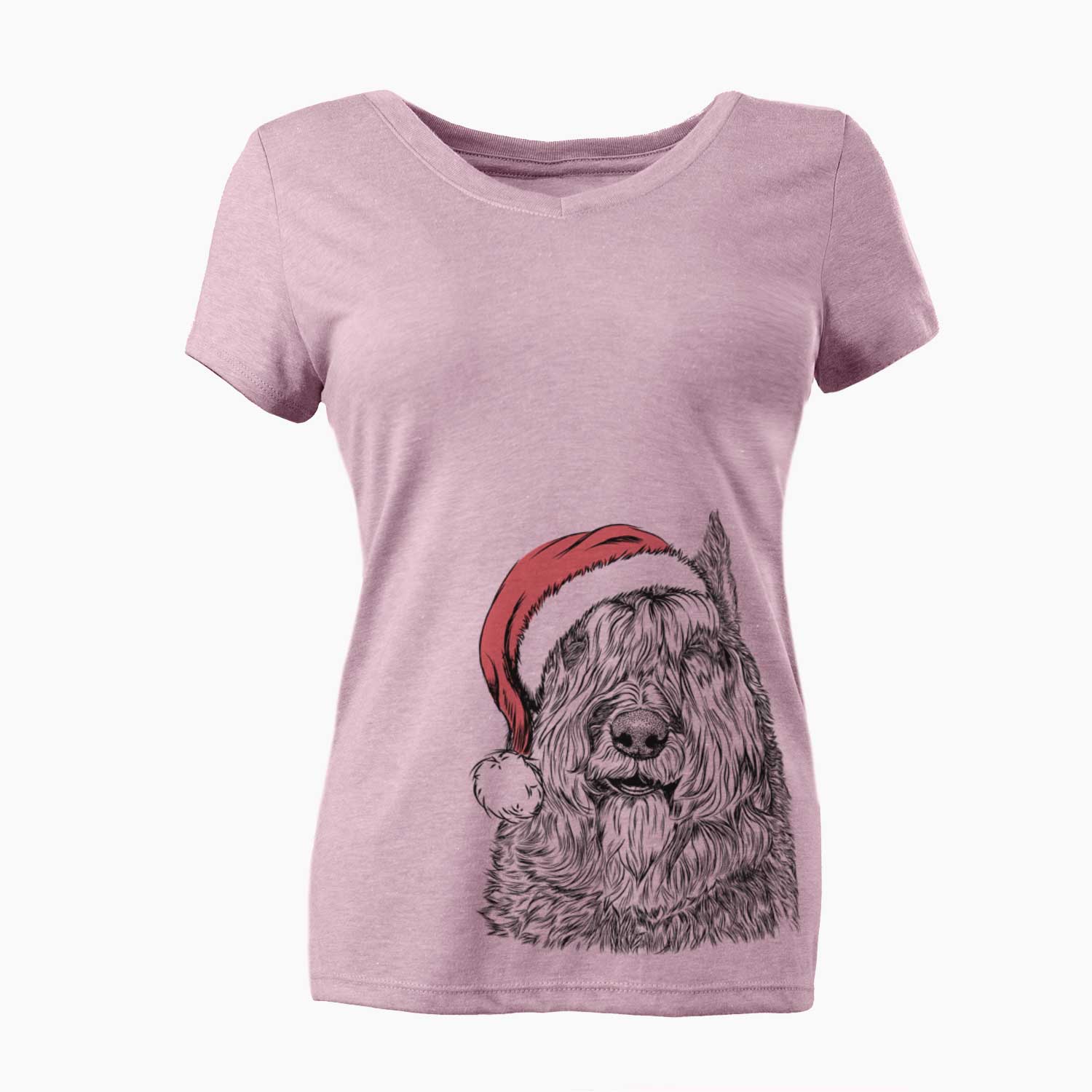 Santa Sabre the Bouvier Des Flandres - Women's V-neck Shirt