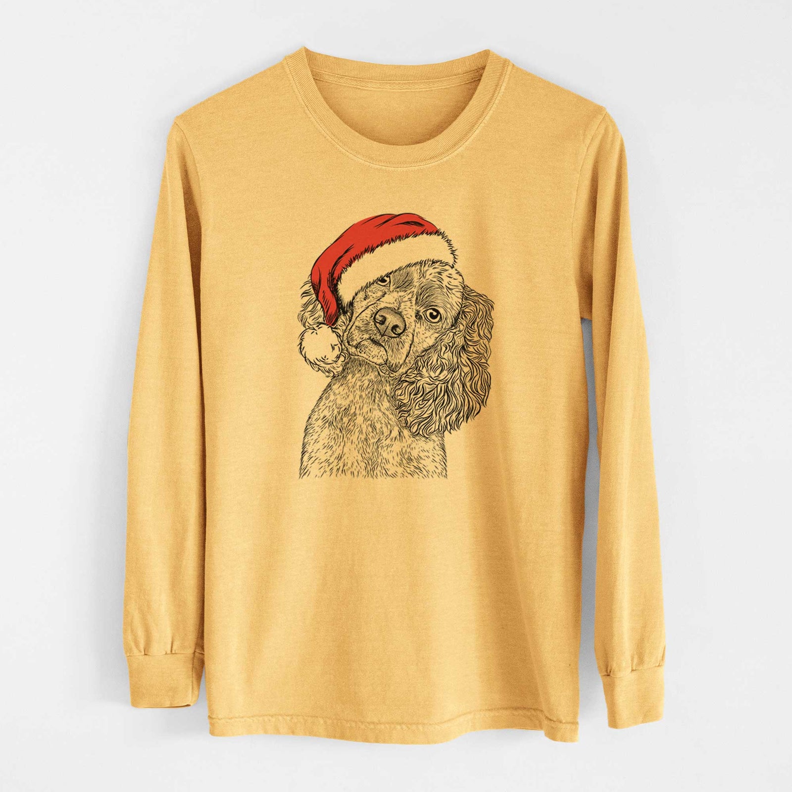 Santa Sadie the Cocker Spaniel - Heavyweight 100% Cotton Long Sleeve