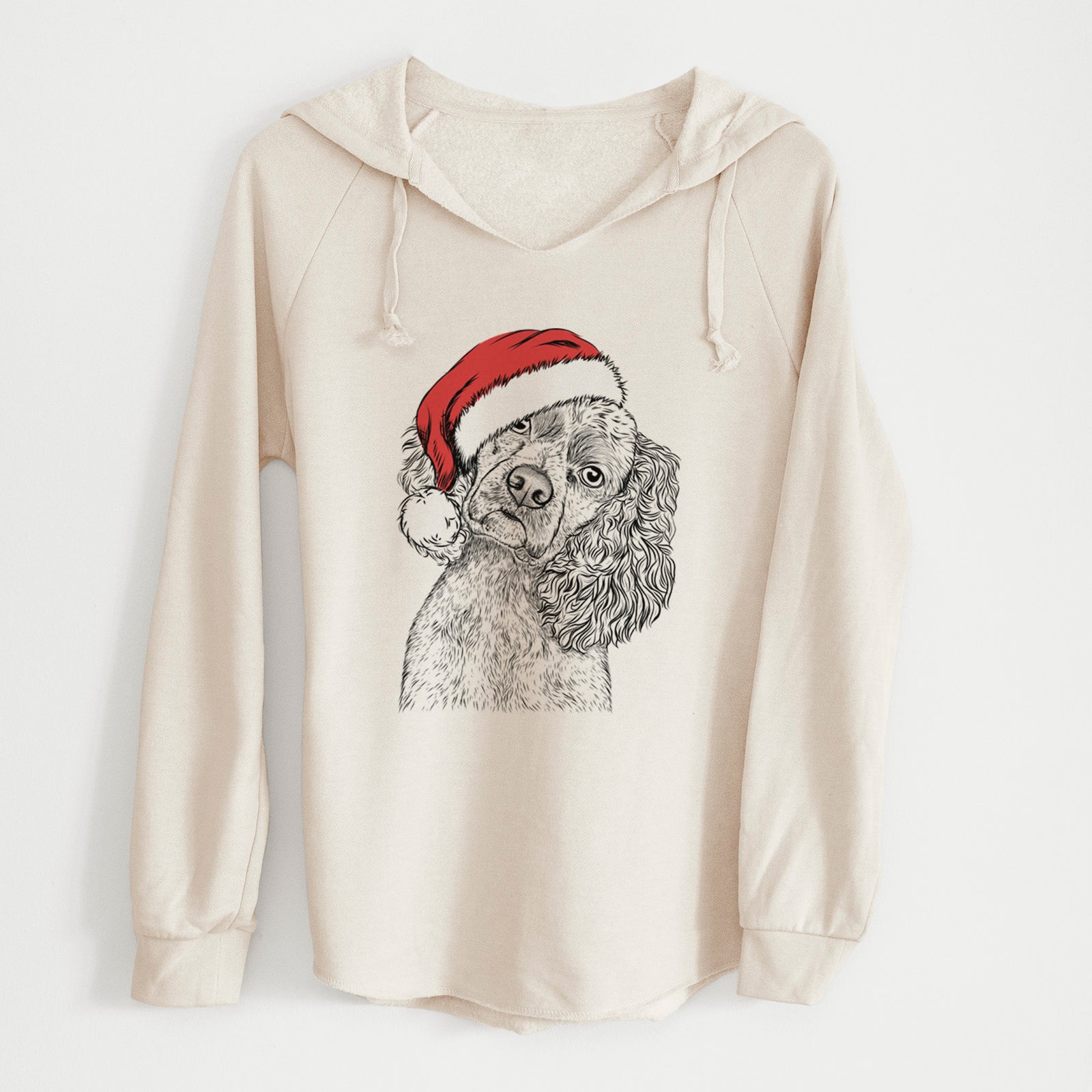 Santa Sadie the Cocker Spaniel - Cali Wave Hooded Sweatshirt