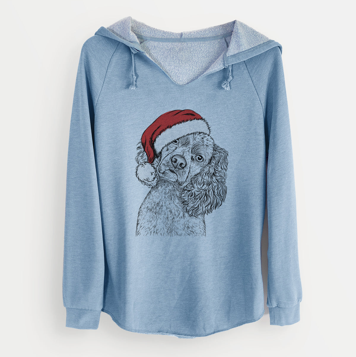 Santa Sadie the Cocker Spaniel - Cali Wave Hooded Sweatshirt