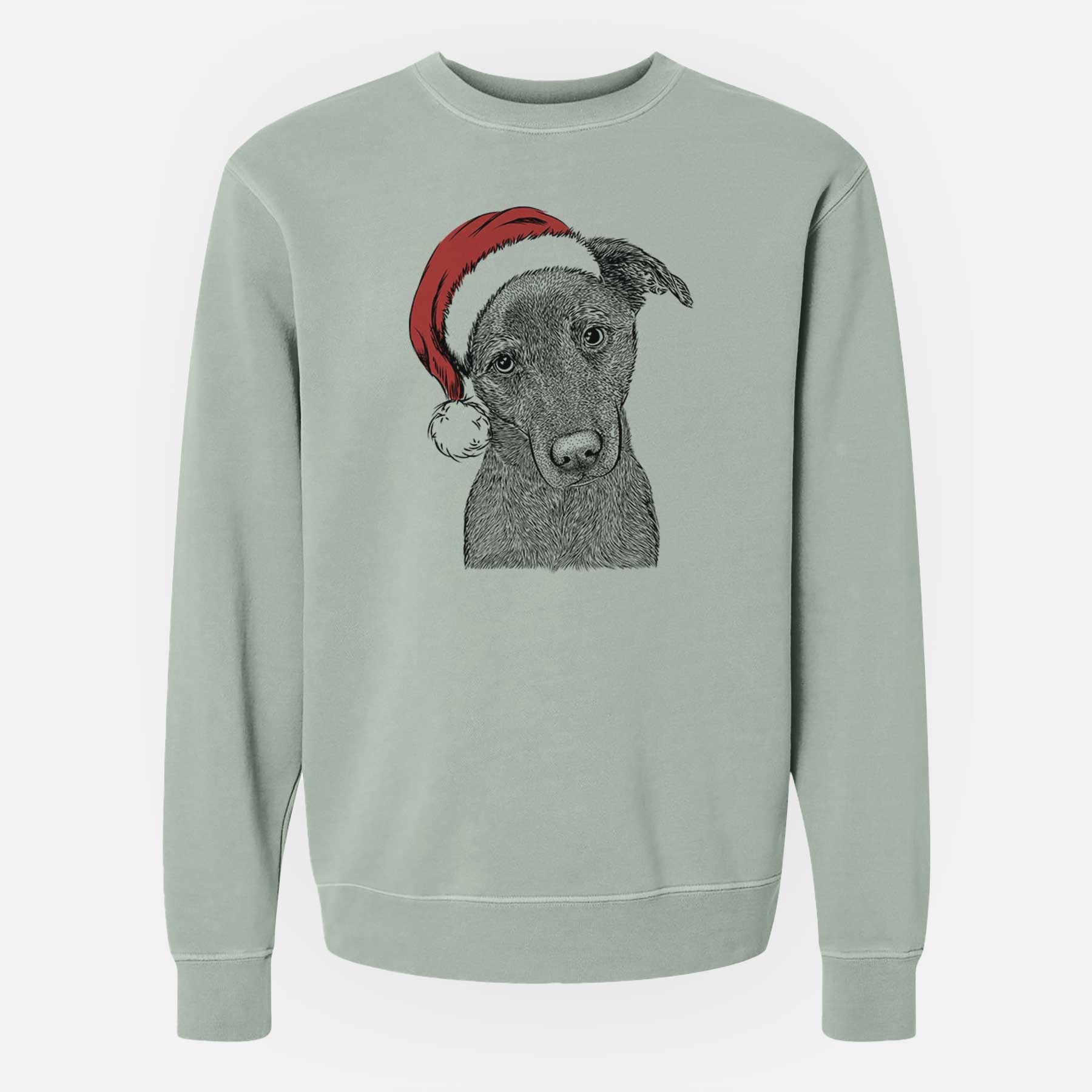 Santa Sadie the Whipador - Unisex Pigment Dyed Crew Sweatshirt