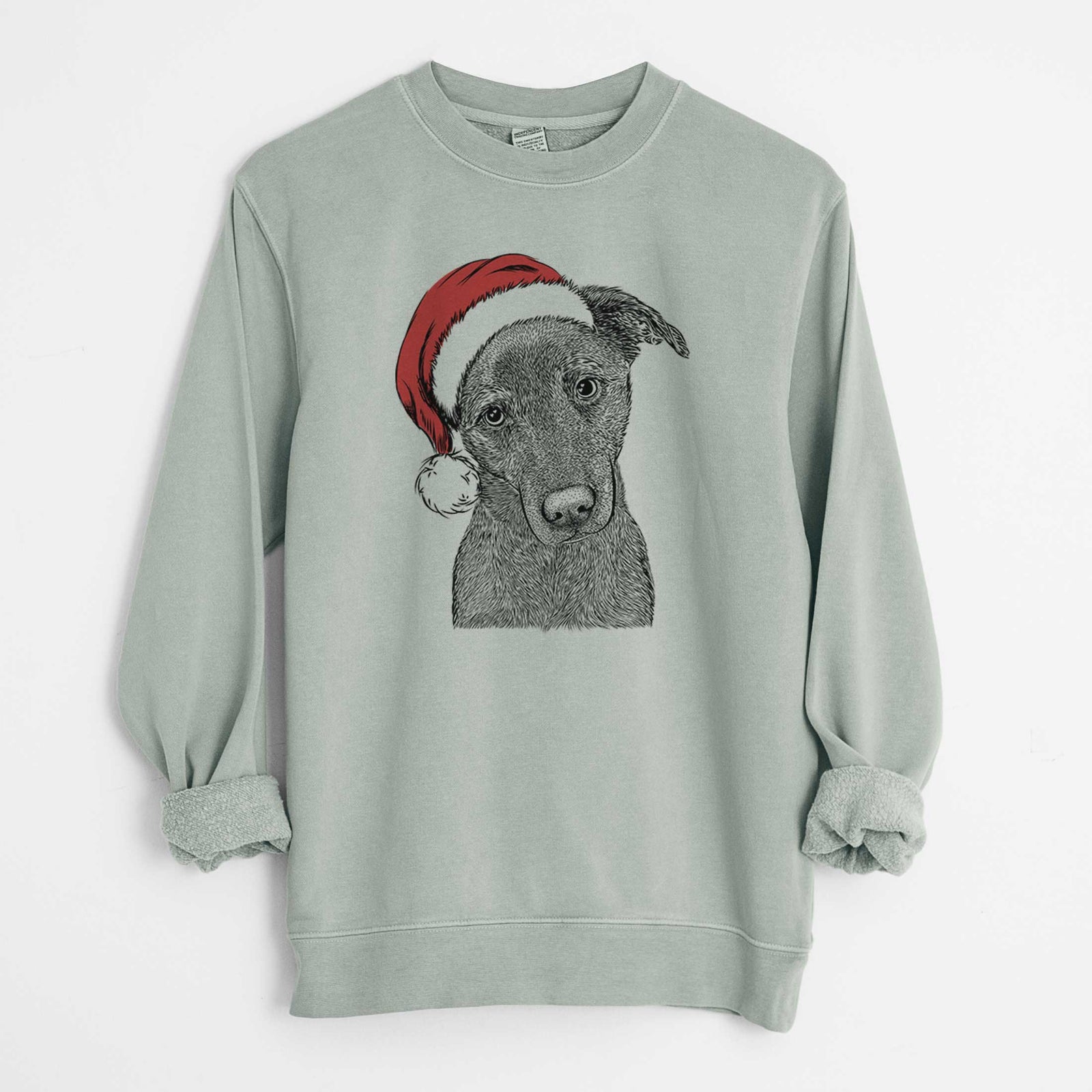 Santa Sadie the Whipador - Unisex Pigment Dyed Crew Sweatshirt
