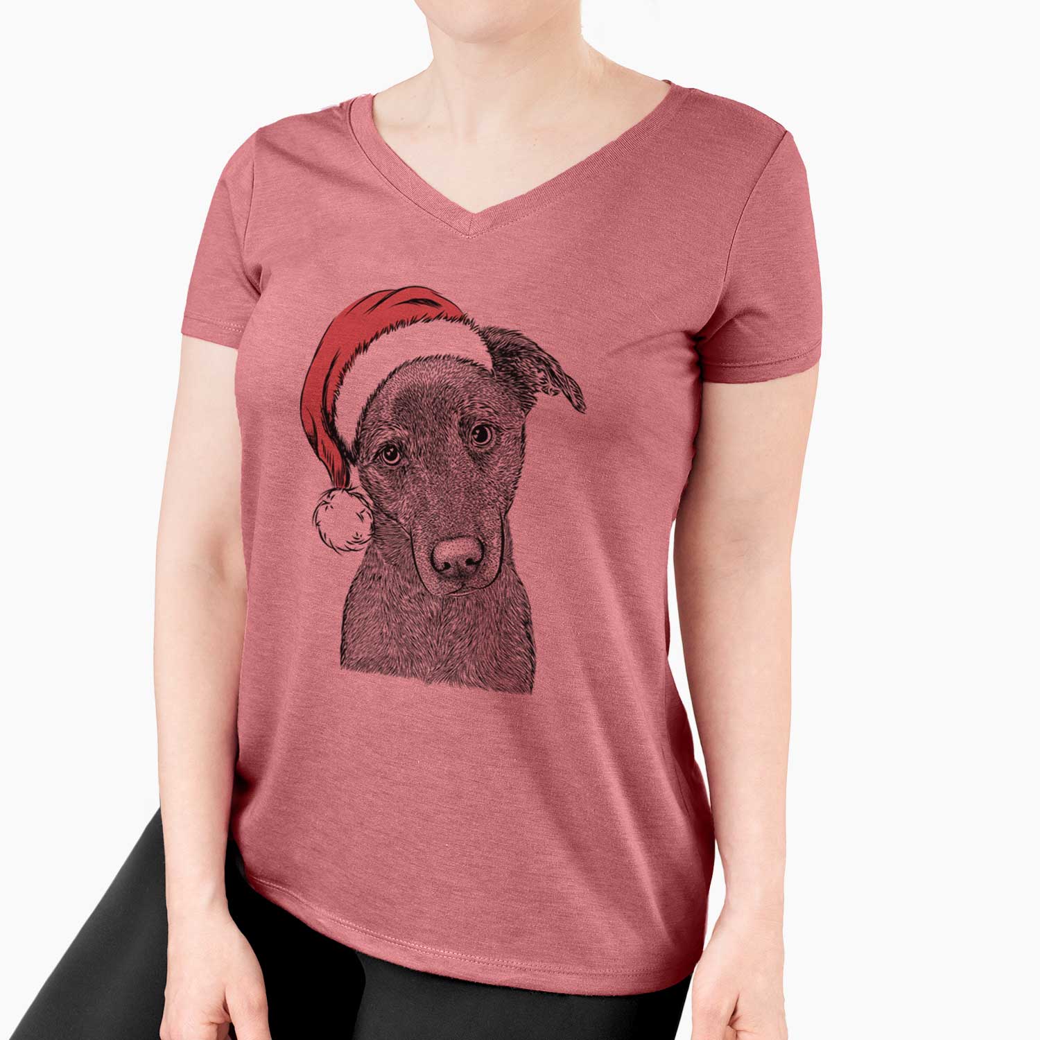 Santa Sadie the Whipador - Women's V-neck Shirt