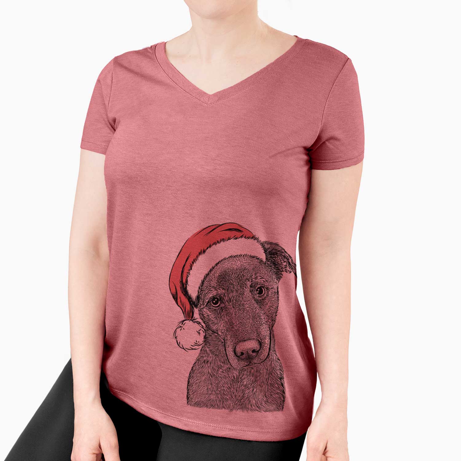 Santa Sadie the Whipador - Women's V-neck Shirt