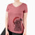 Santa Sadie the Whipador - Women's V-neck Shirt