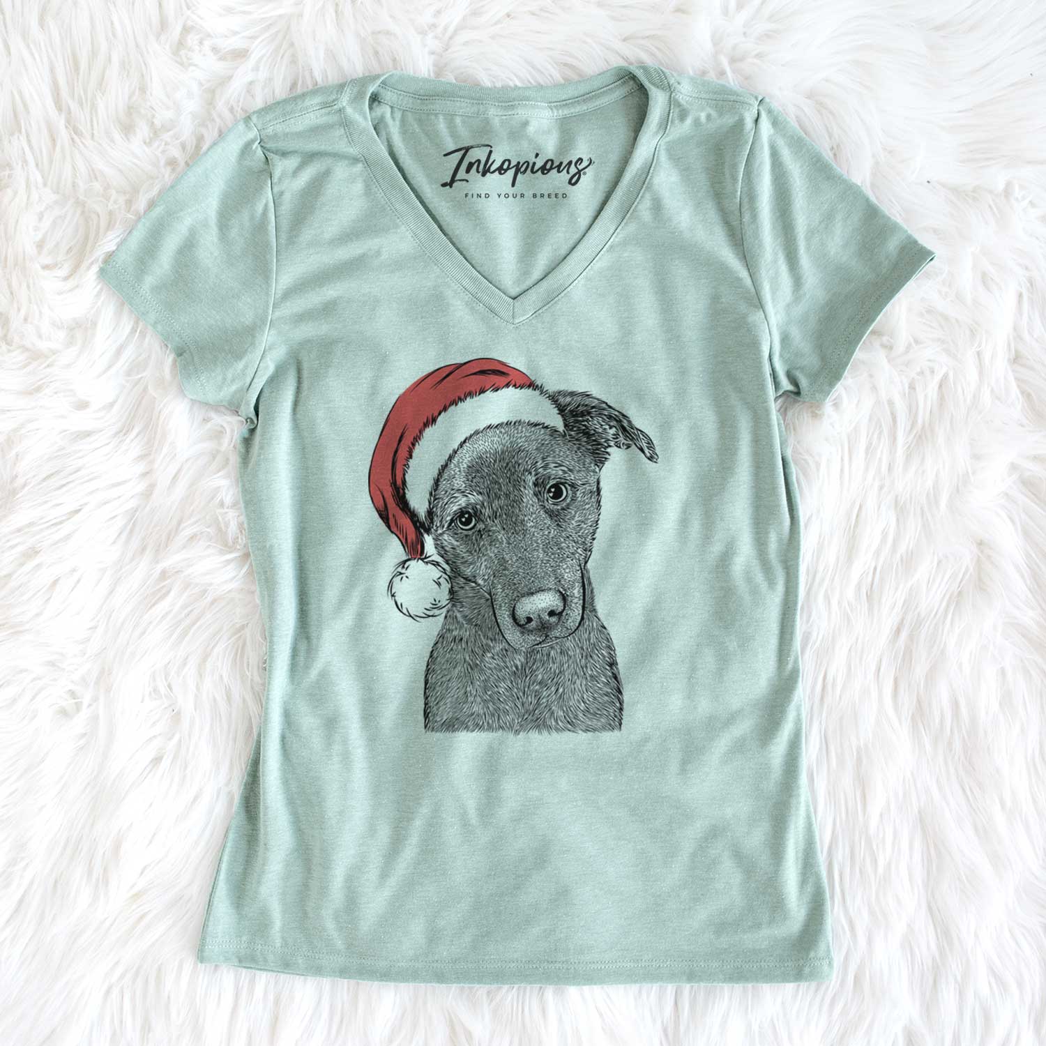 Santa Sadie the Whipador - Women's V-neck Shirt