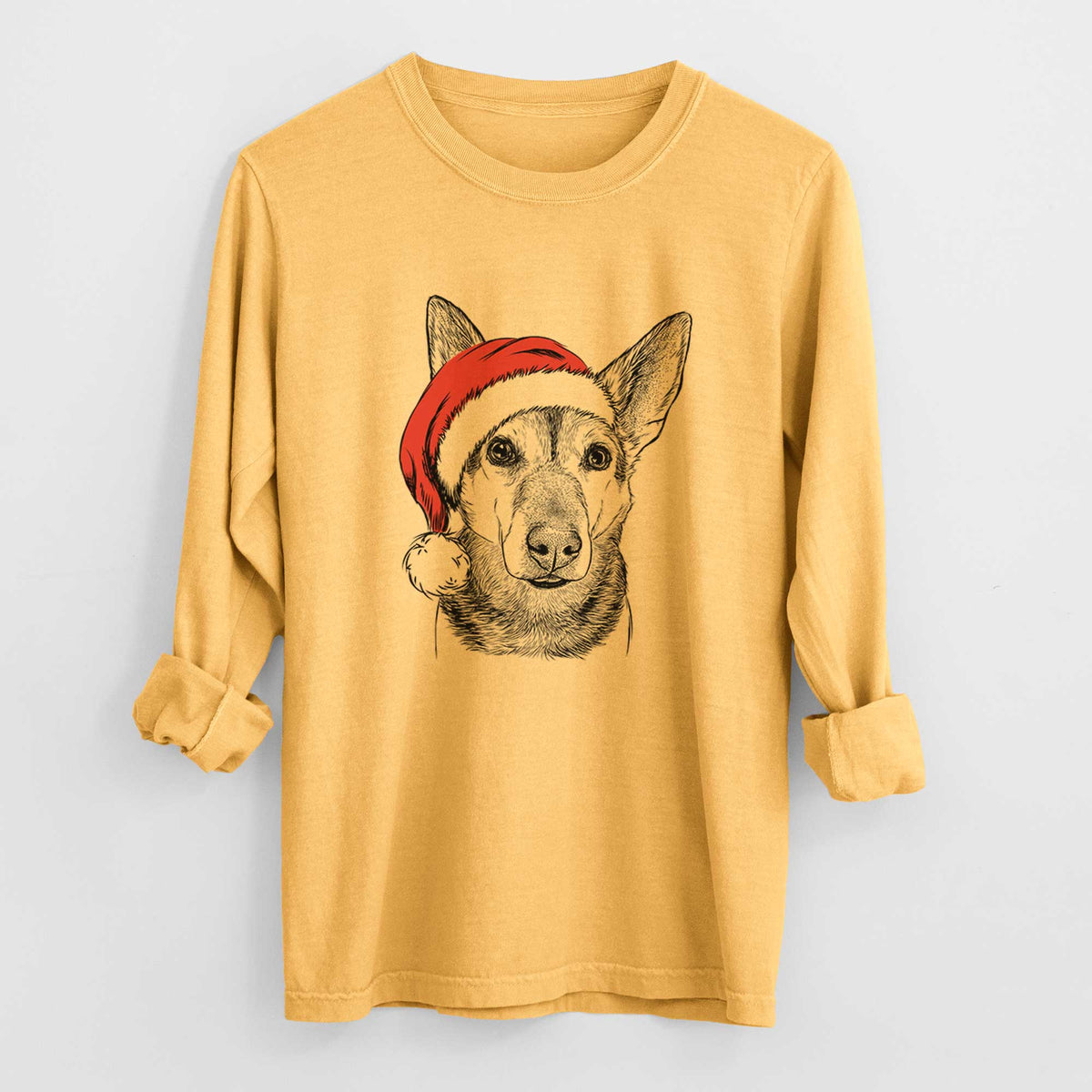 Santa Sammie the Mixed Breed - Heavyweight 100% Cotton Long Sleeve