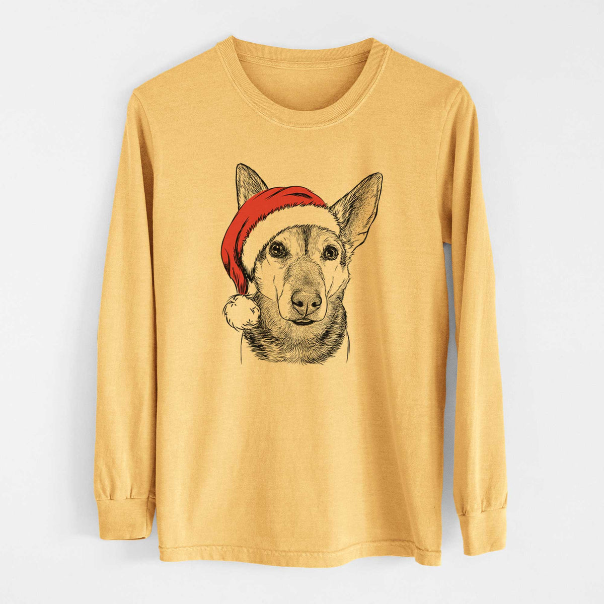 Santa Sammie the Mixed Breed - Heavyweight 100% Cotton Long Sleeve