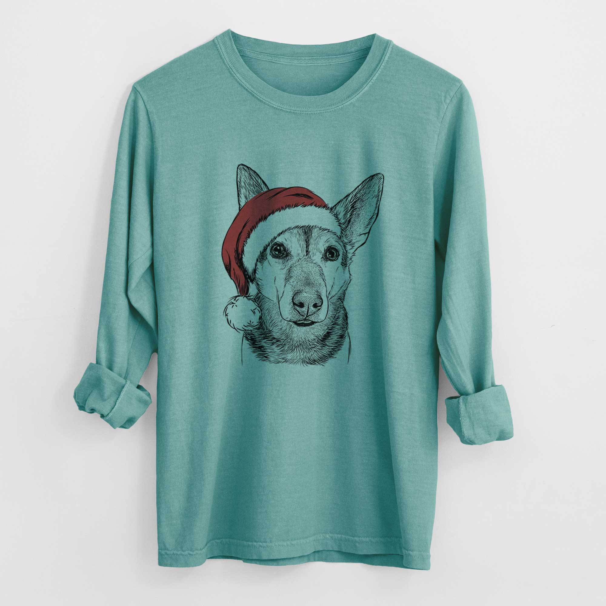Santa Sammie the Mixed Breed - Heavyweight 100% Cotton Long Sleeve