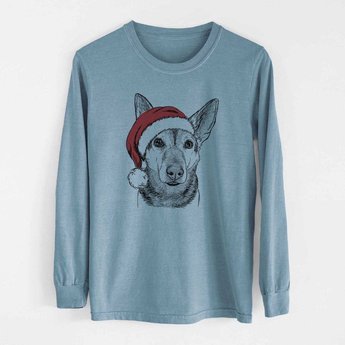 Santa Sammie the Mixed Breed - Heavyweight 100% Cotton Long Sleeve