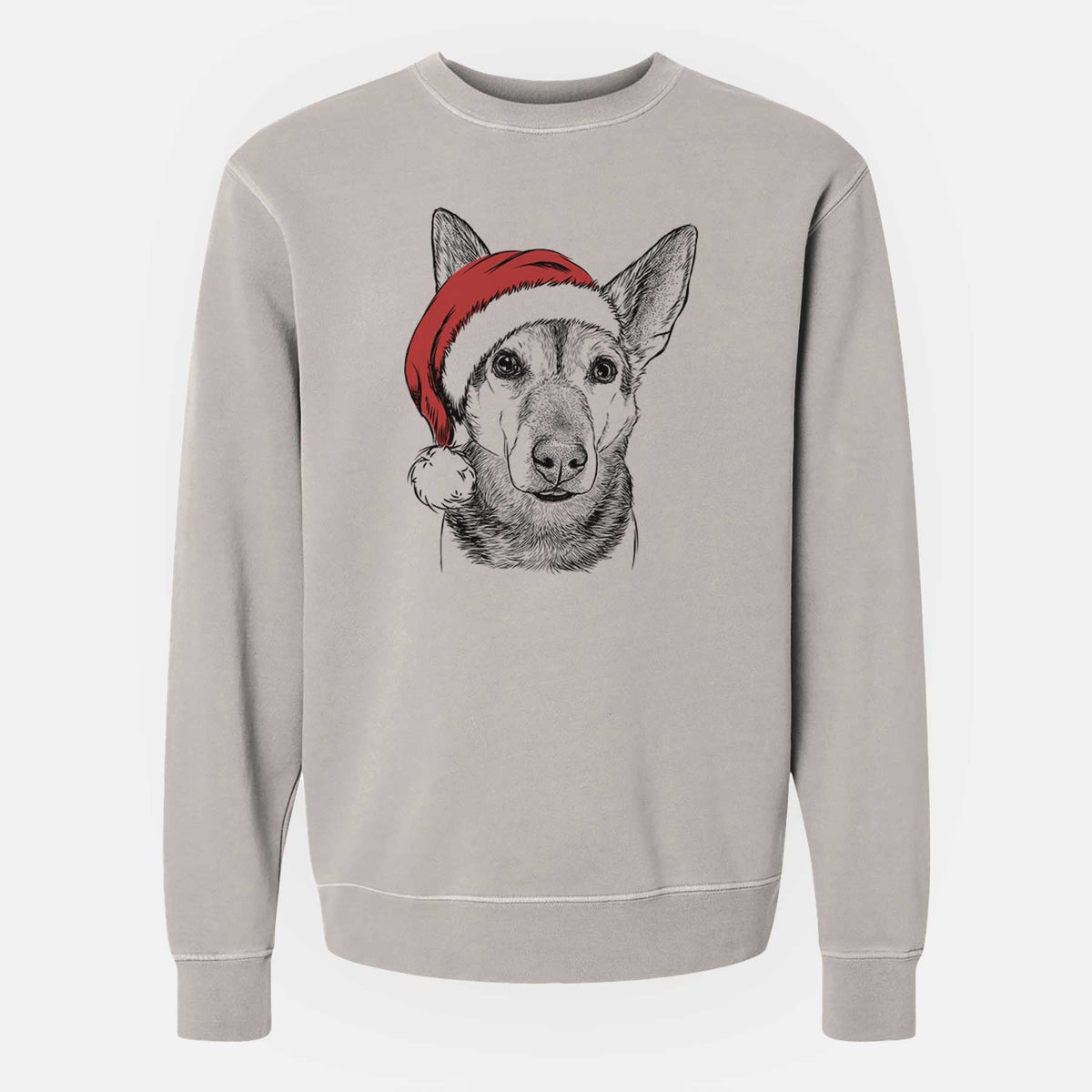 Santa Sammie the Mixed Breed - Unisex Pigment Dyed Crew Sweatshirt