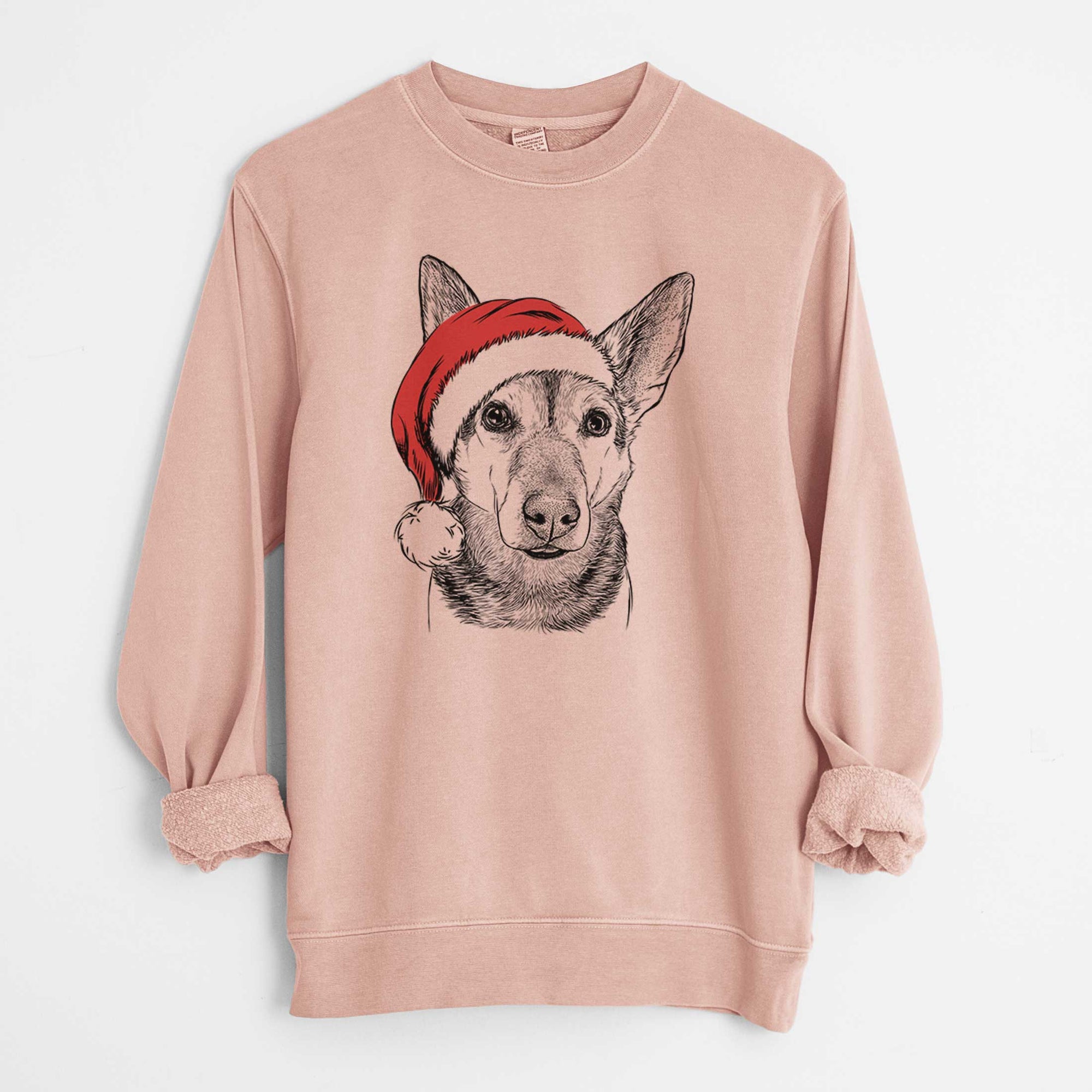 Santa Sammie the Mixed Breed - Unisex Pigment Dyed Crew Sweatshirt