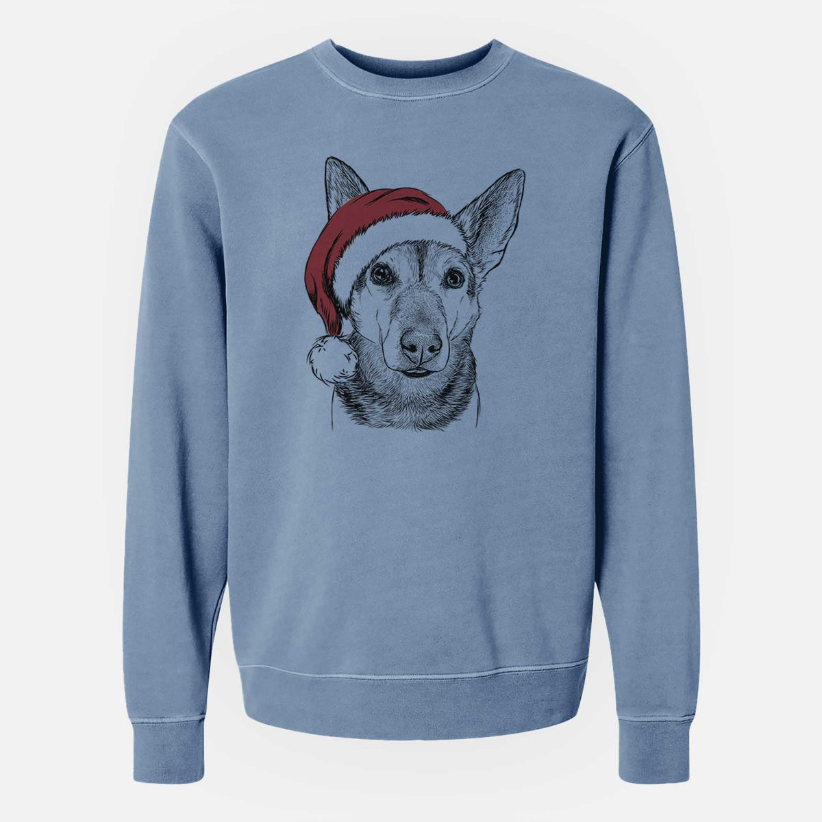 Santa Sammie the Mixed Breed - Unisex Pigment Dyed Crew Sweatshirt