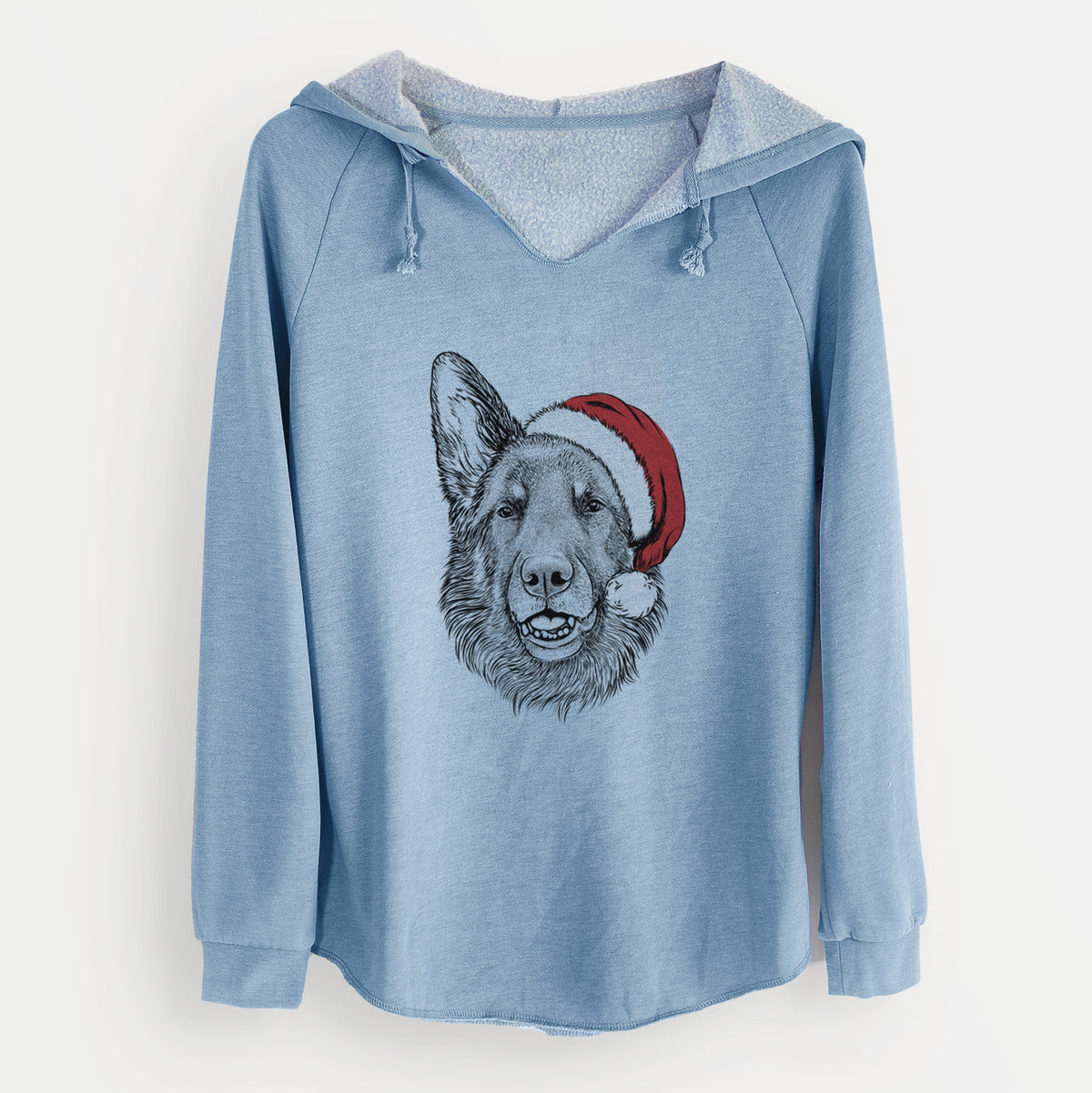 Santa Sammie the German Shepherd - Cali Wave Hooded Sweatshirt