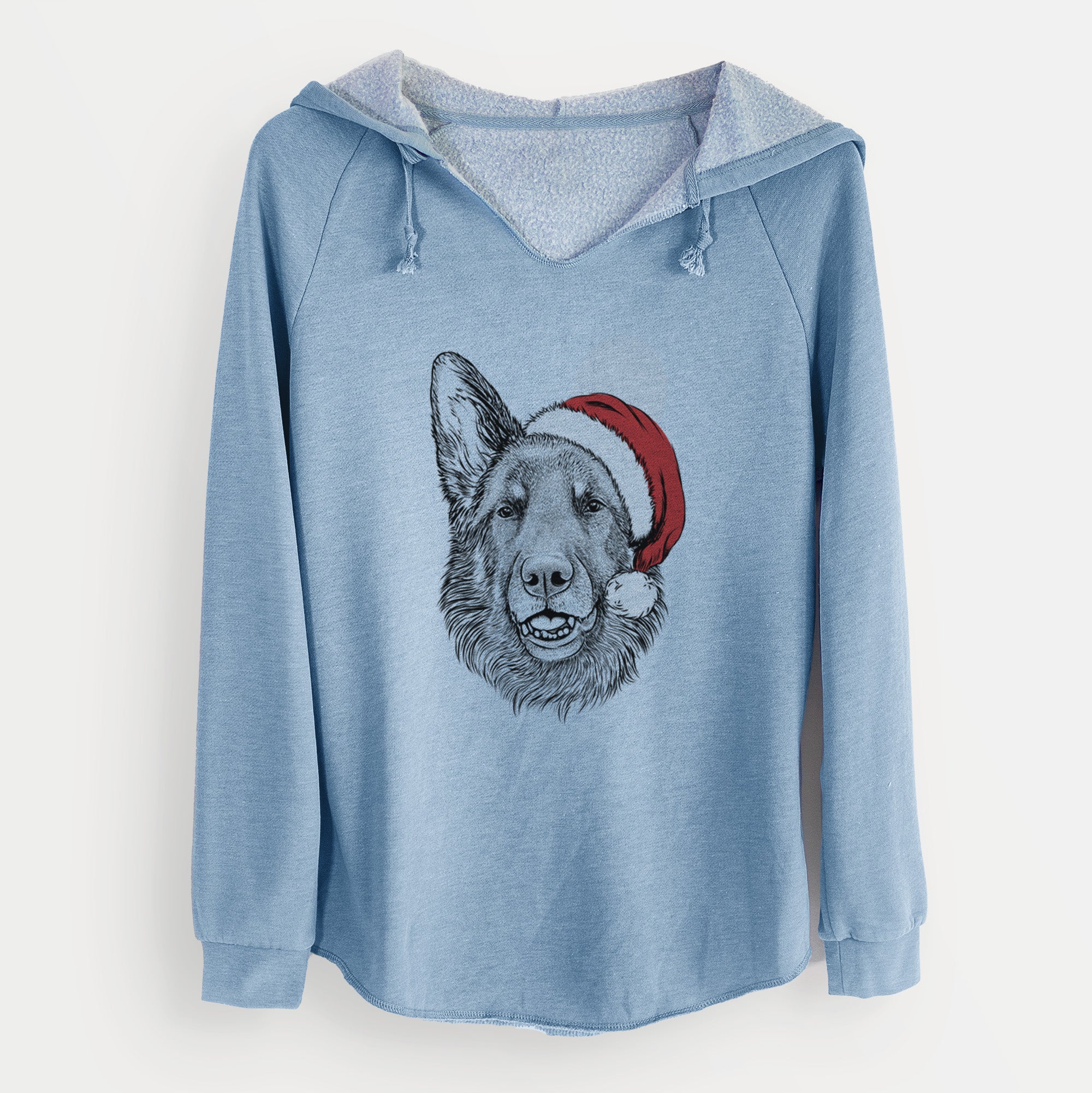 Santa Sammie the German Shepherd - Cali Wave Hooded Sweatshirt