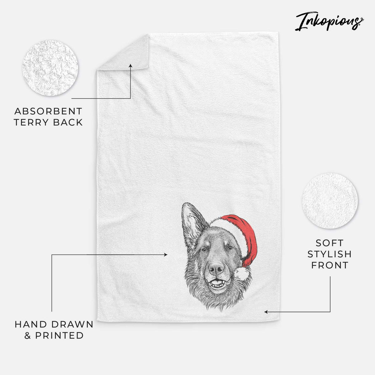 Sammie the German Shepherd Decorative Hand Towel