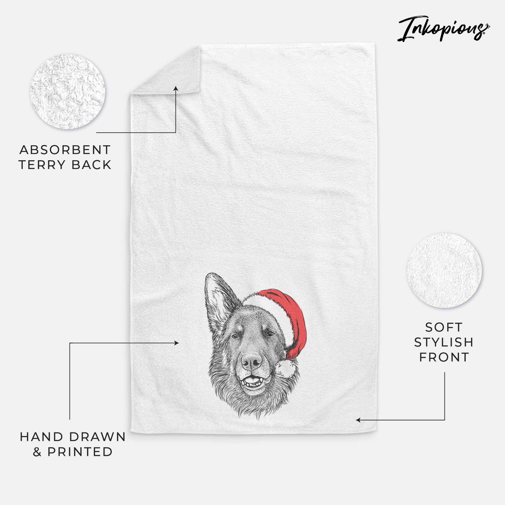 Sammie the German Shepherd Decorative Hand Towel