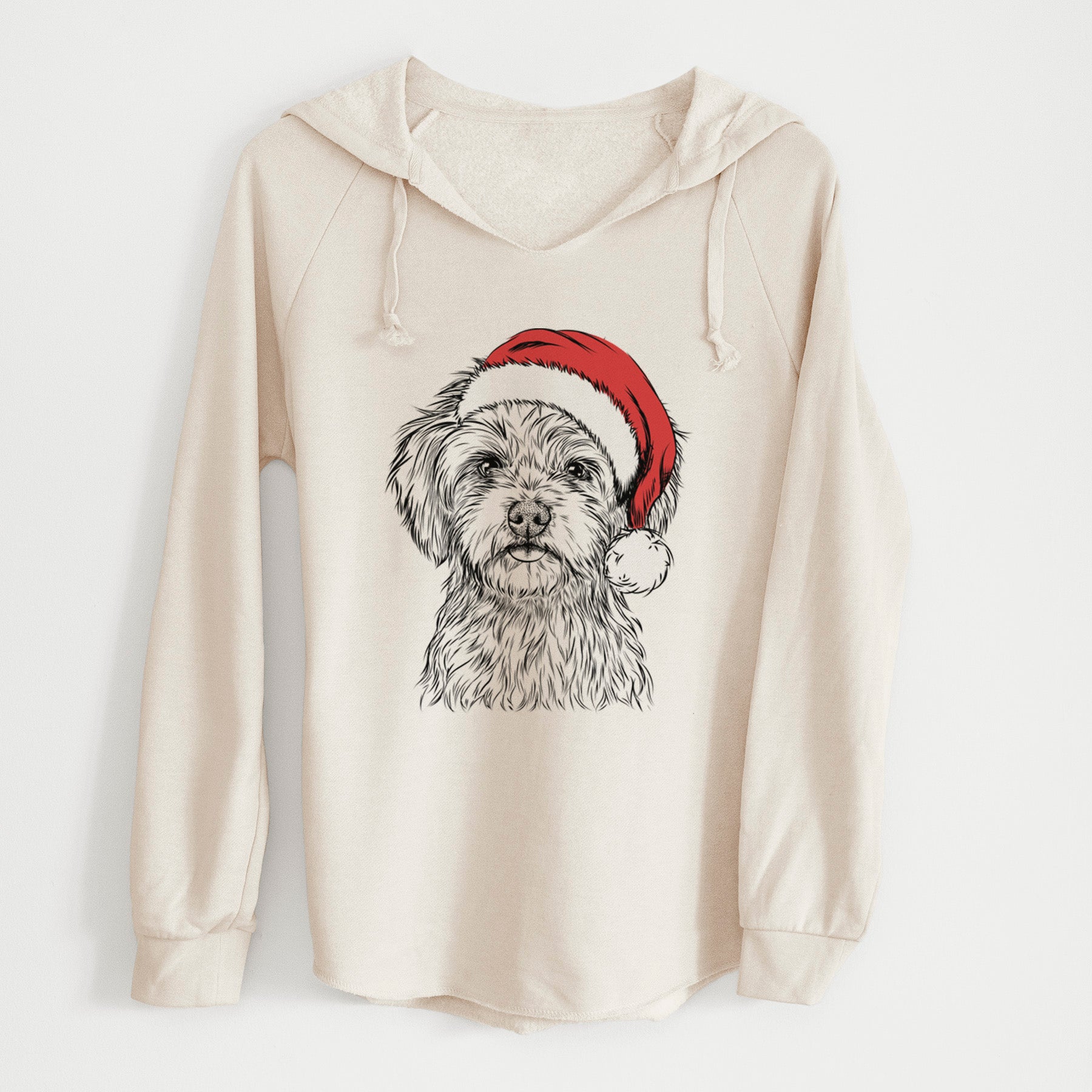 Santa Sammy the Shorkie - Cali Wave Hooded Sweatshirt