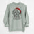 Santa Sammy the Shorkie - Unisex Pigment Dyed Crew Sweatshirt