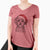 Santa Sammy the Shorkie - Women's V-neck Shirt