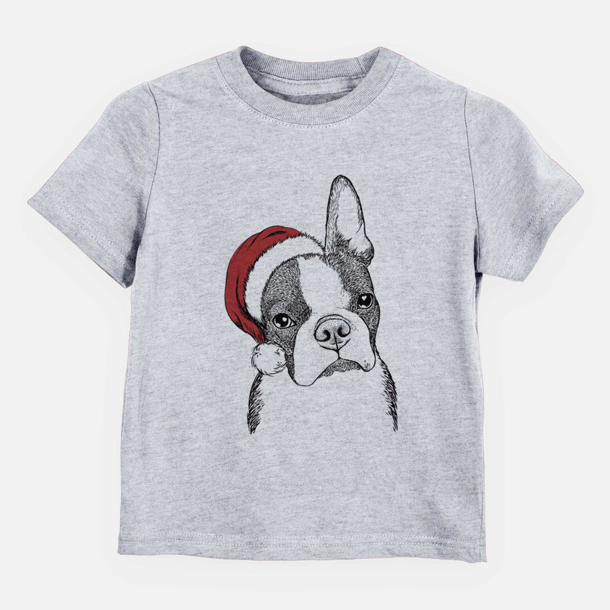 Santa Samuel the Boston Terrier - Kids/Youth/Toddler Shirt