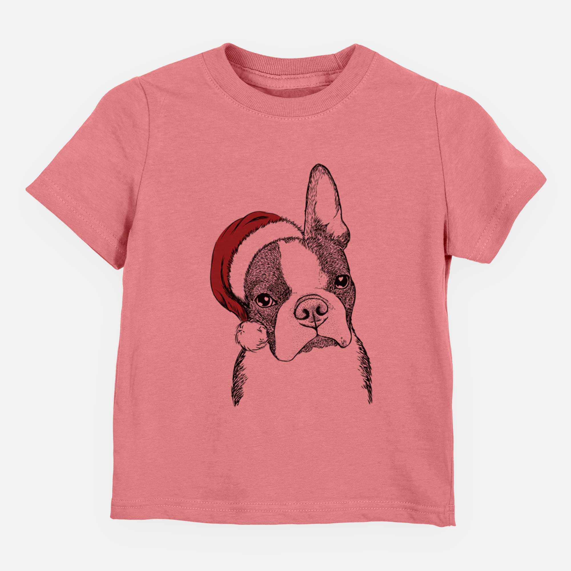 Santa Samuel the Boston Terrier - Kids/Youth/Toddler Shirt