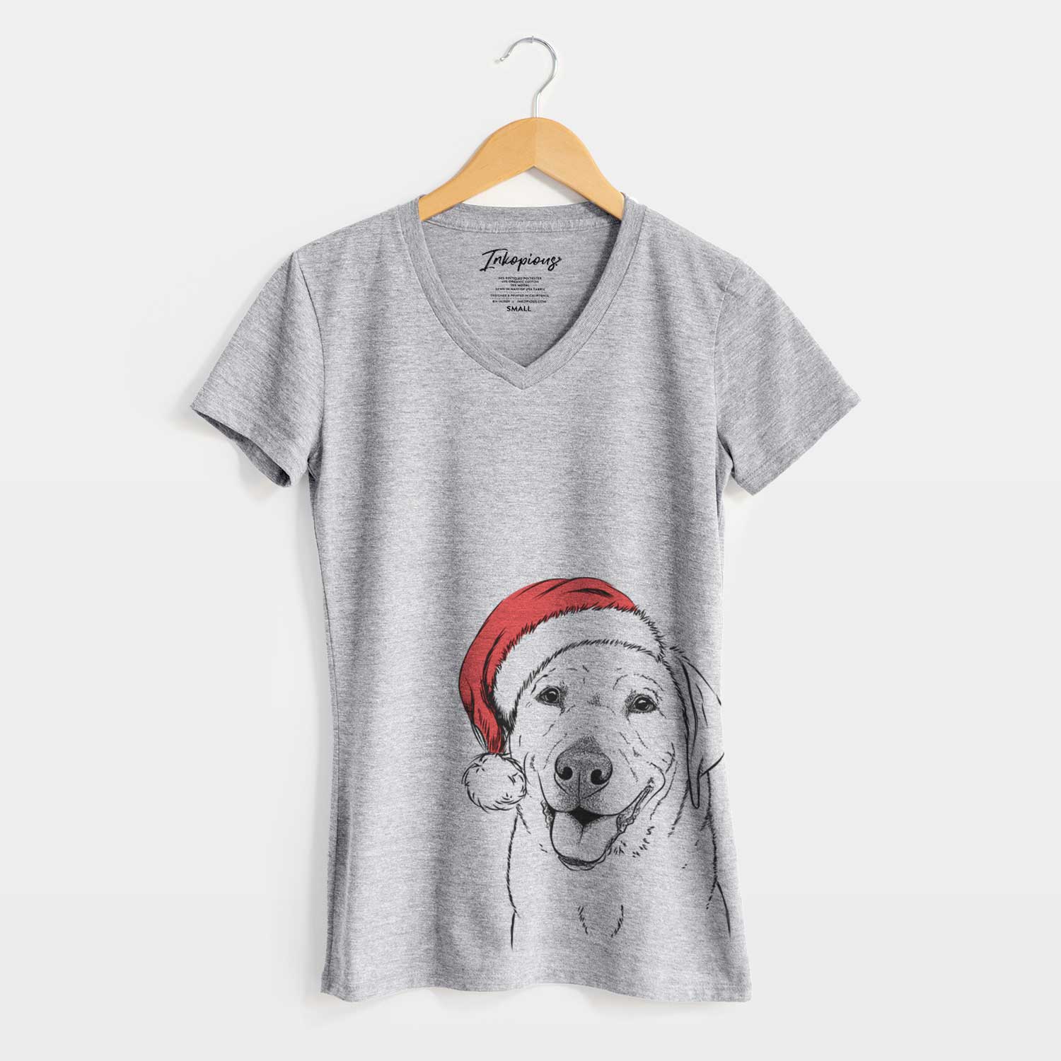 Santa Sanford the Labrador Retriever - Women's V-neck Shirt