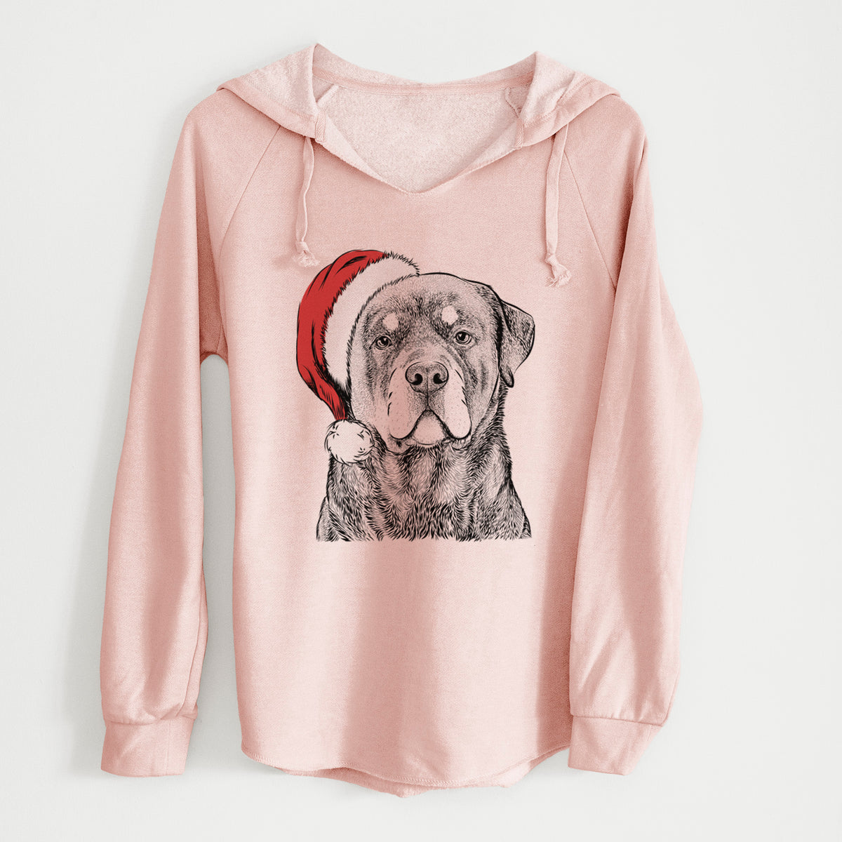 Santa Sarge the Rottweiler - Cali Wave Hooded Sweatshirt