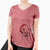 Santa Sarge the Vizsla - Women's V-neck Shirt