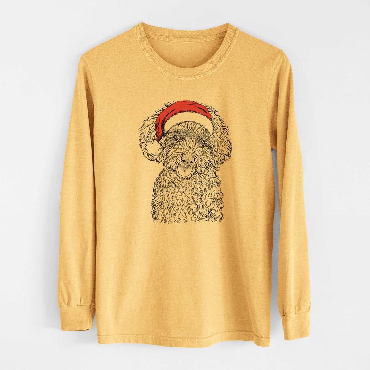 Santa Satsu the Micro Teacup Poodle - Heavyweight 100% Cotton Long Sleeve