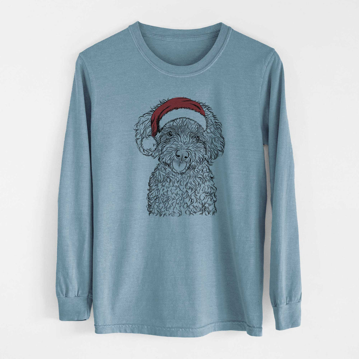 Santa Satsu the Micro Teacup Poodle - Heavyweight 100% Cotton Long Sleeve